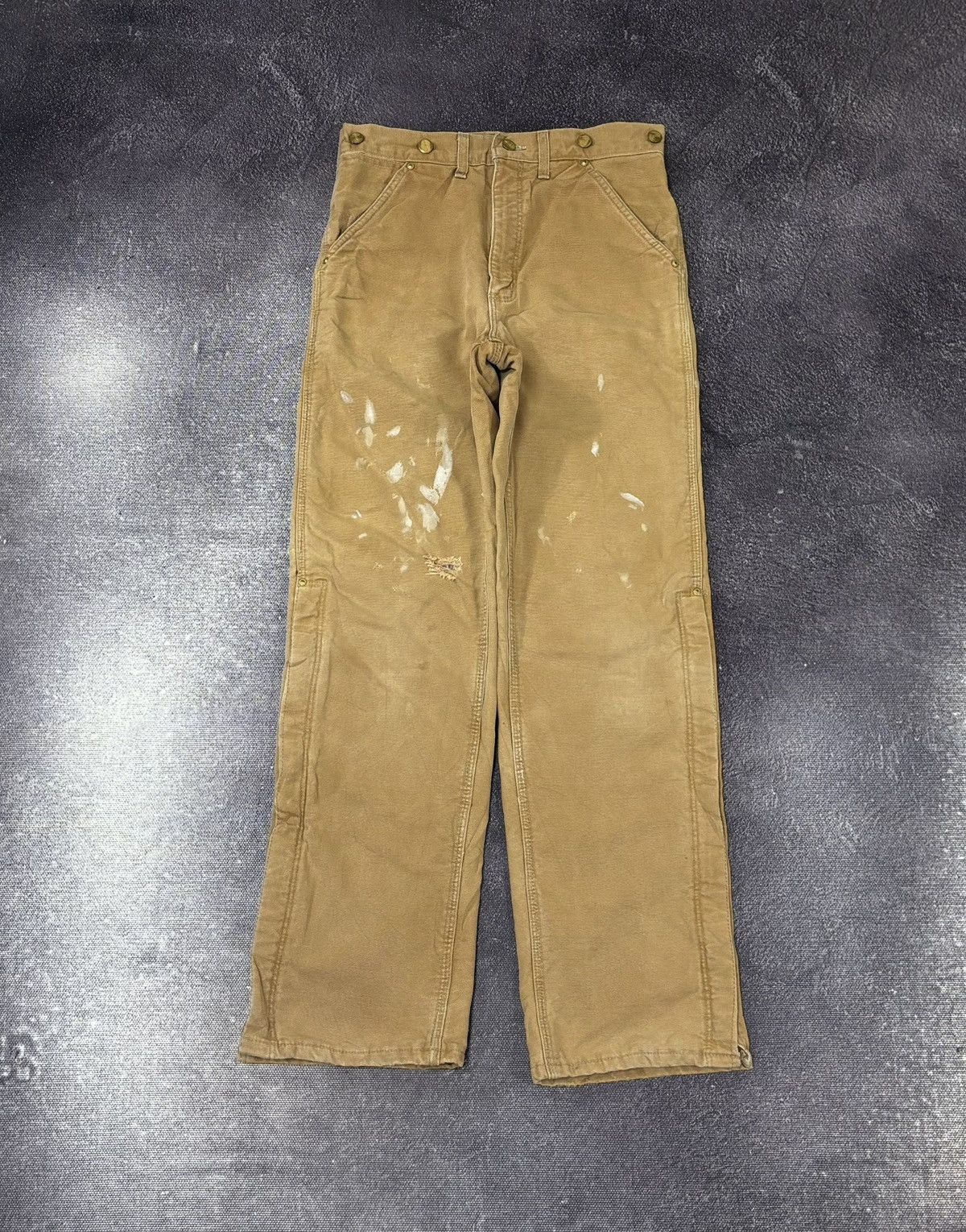 Carhartt Vintage 90s Carhartt USA Side Zip Rare Work Hype Baggy Pants Size US 30 / EU 46 - 2 Thumbnail