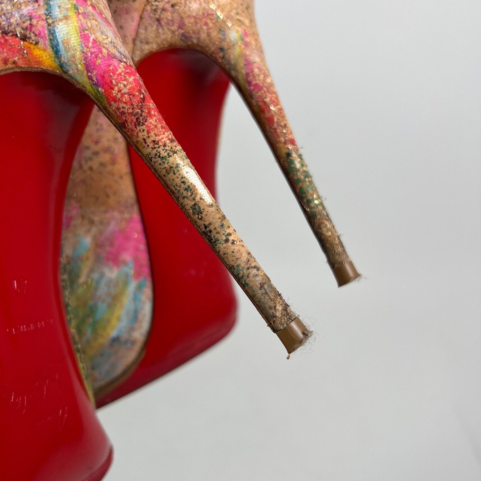 Christian Louboutin Christian Louboutin Blooming Cork Pigalle Follies 100 Heels Size US 8 / IT 38 - 9 Thumbnail