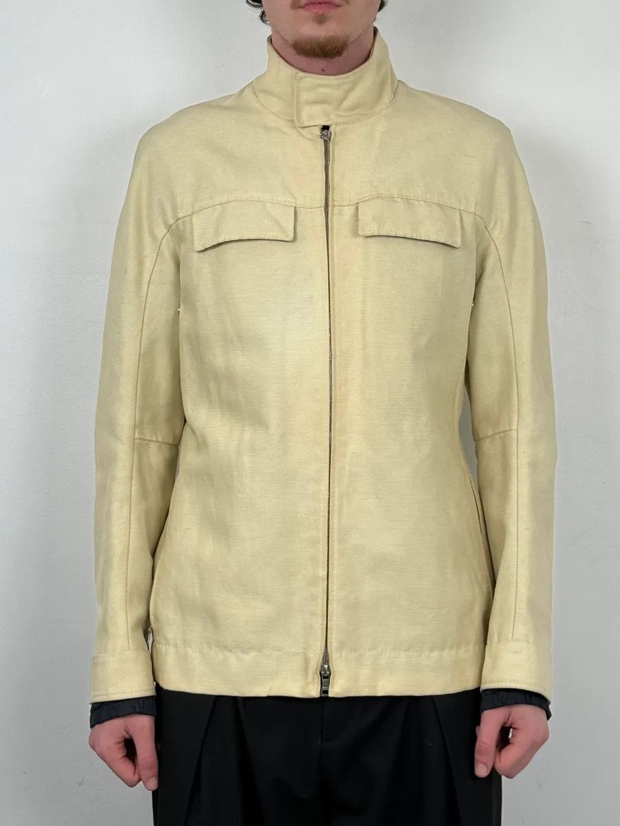 Prada 2000s Prada Beige Nylon Linen Jacket Size US M / EU 48-50 / 2 - 2 Thumbnail