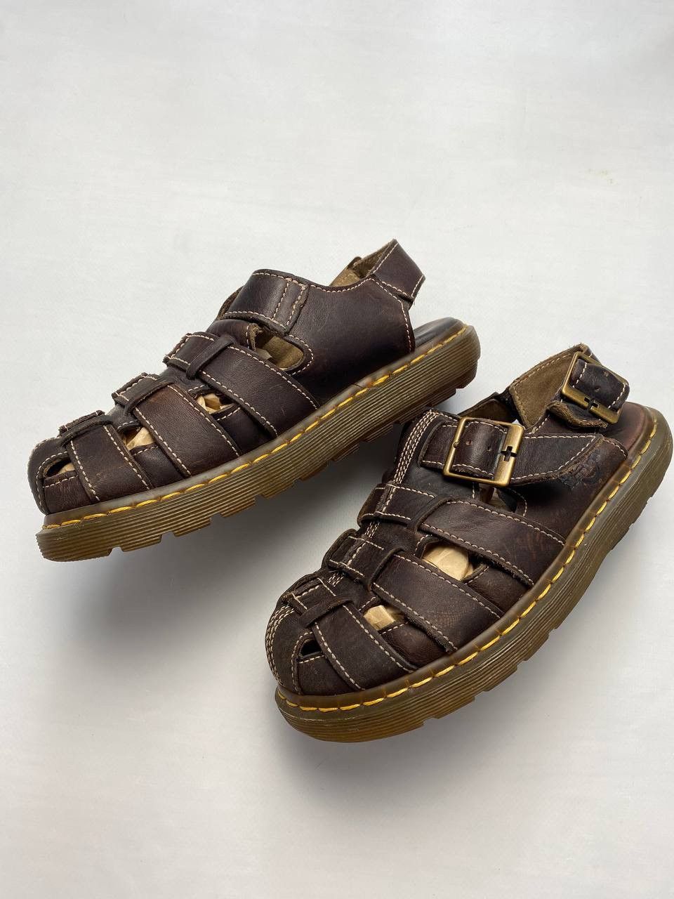 Dr. Martens × Vintage Dr. Martens Brown Leather Fisherman Sandals Size US 8.5 / IT 38.5 - 1 Thumbnail