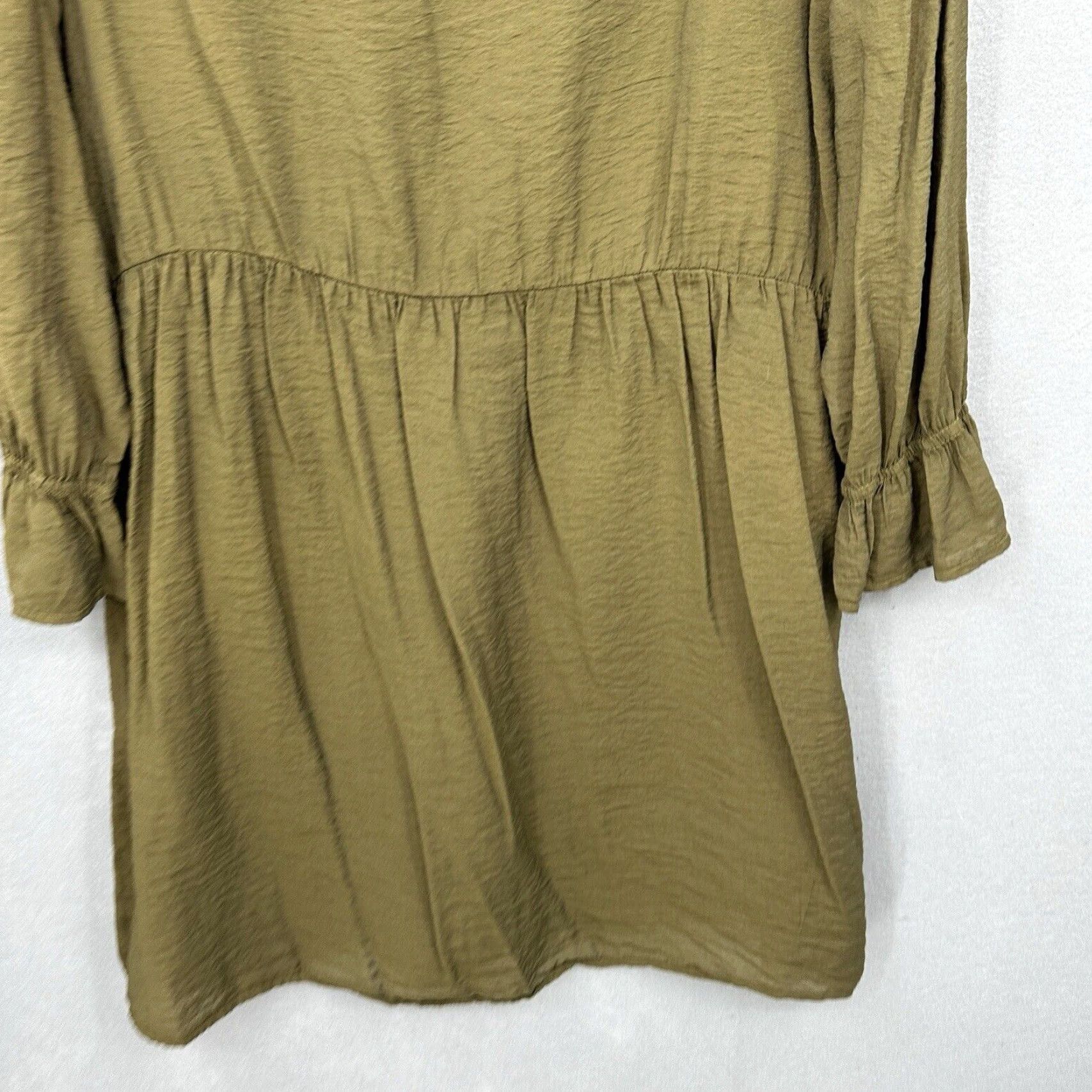Anthropologie Lacausa Anthropologie Dress Womens M Green Mini Cottagecore Lagenlook Quiet READ Size M / US 6-8 / IT 42-44 - 7 Thumbnail