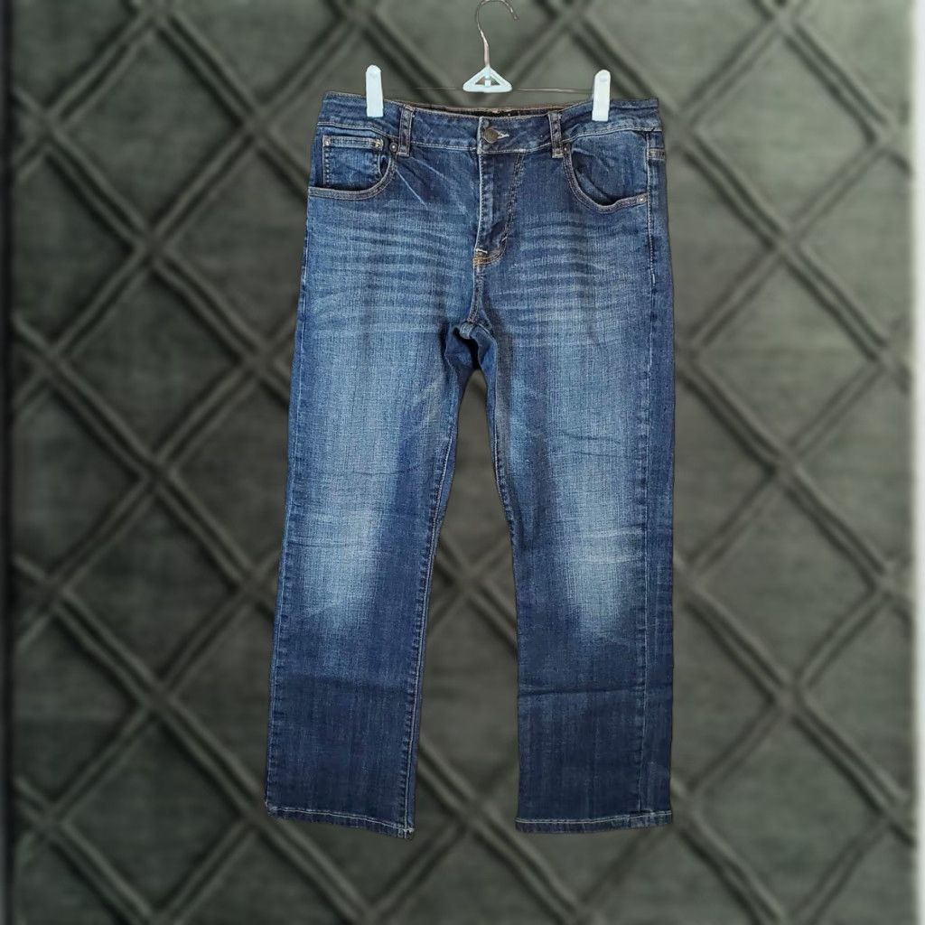Bauer Jeans Mens Y2K Grunge 30 x 28 Blue Straight Jeans Mens