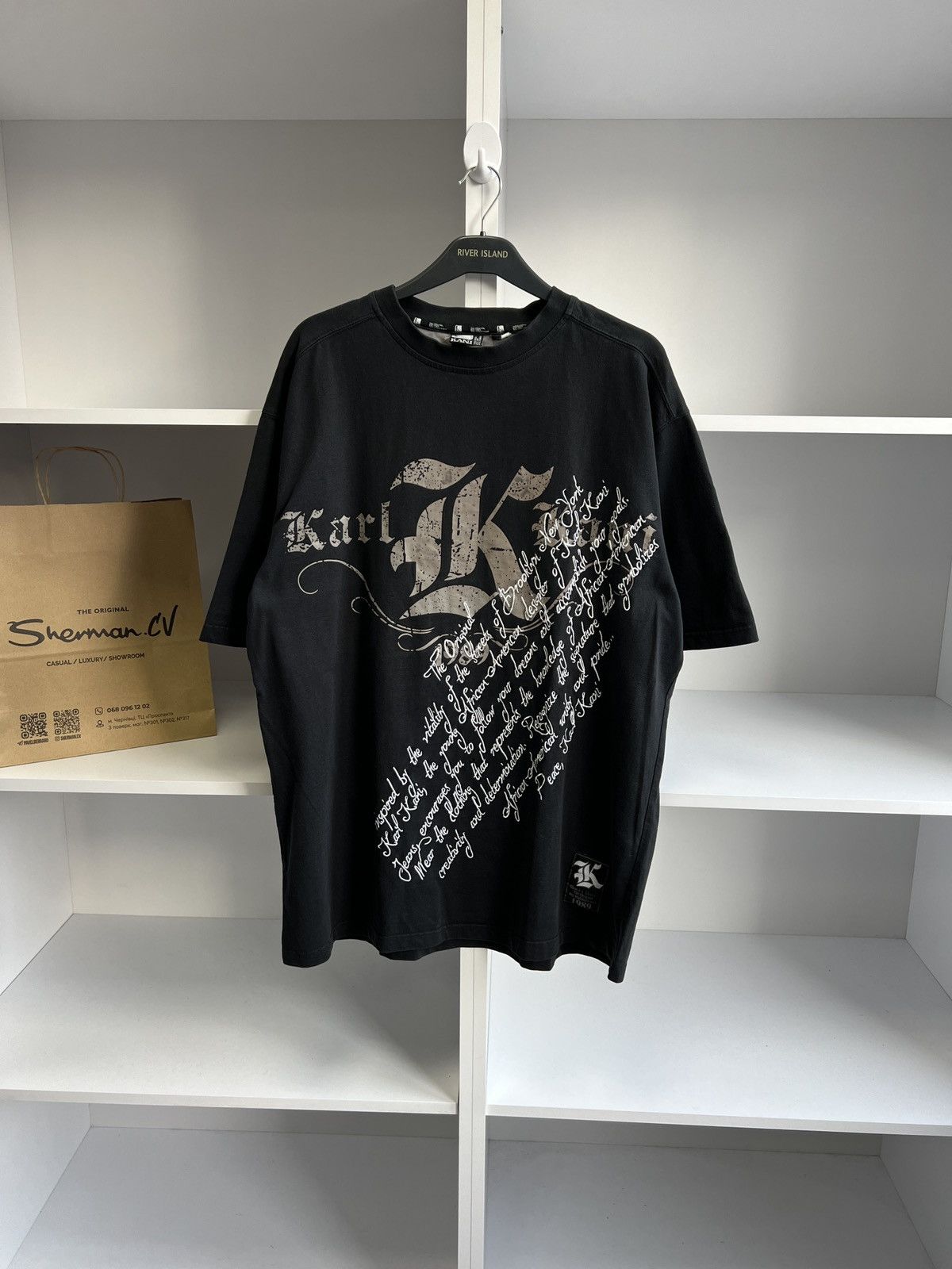 Karl Kani × Vintage Vintage Karl Kani Overprinted Rap Style 90s Tee Size US XL / EU 56 / 4 - 2 Thumbnail