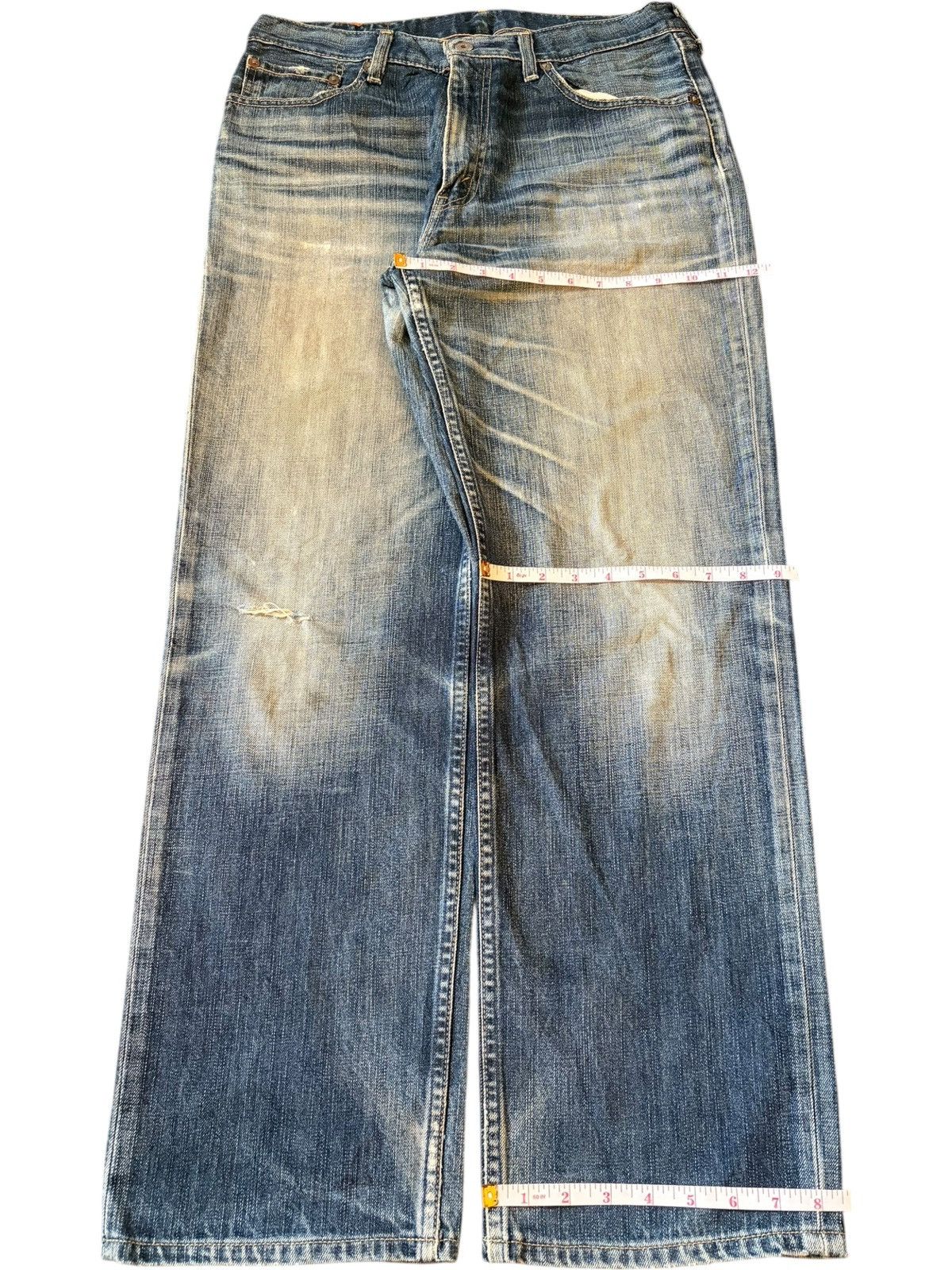 Levi's Vintage 90s Levis 502 Mud Wash Distress Baggy Jeans Size US 31 - 8 Thumbnail