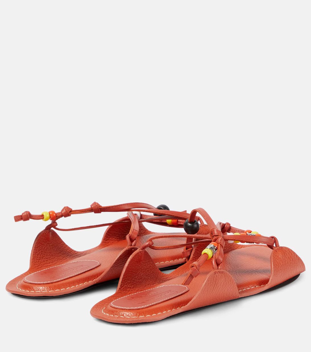 Marni o1srvl11e0624 Leather Sandals in Red Size US 10 / IT 40 - 2 Thumbnail