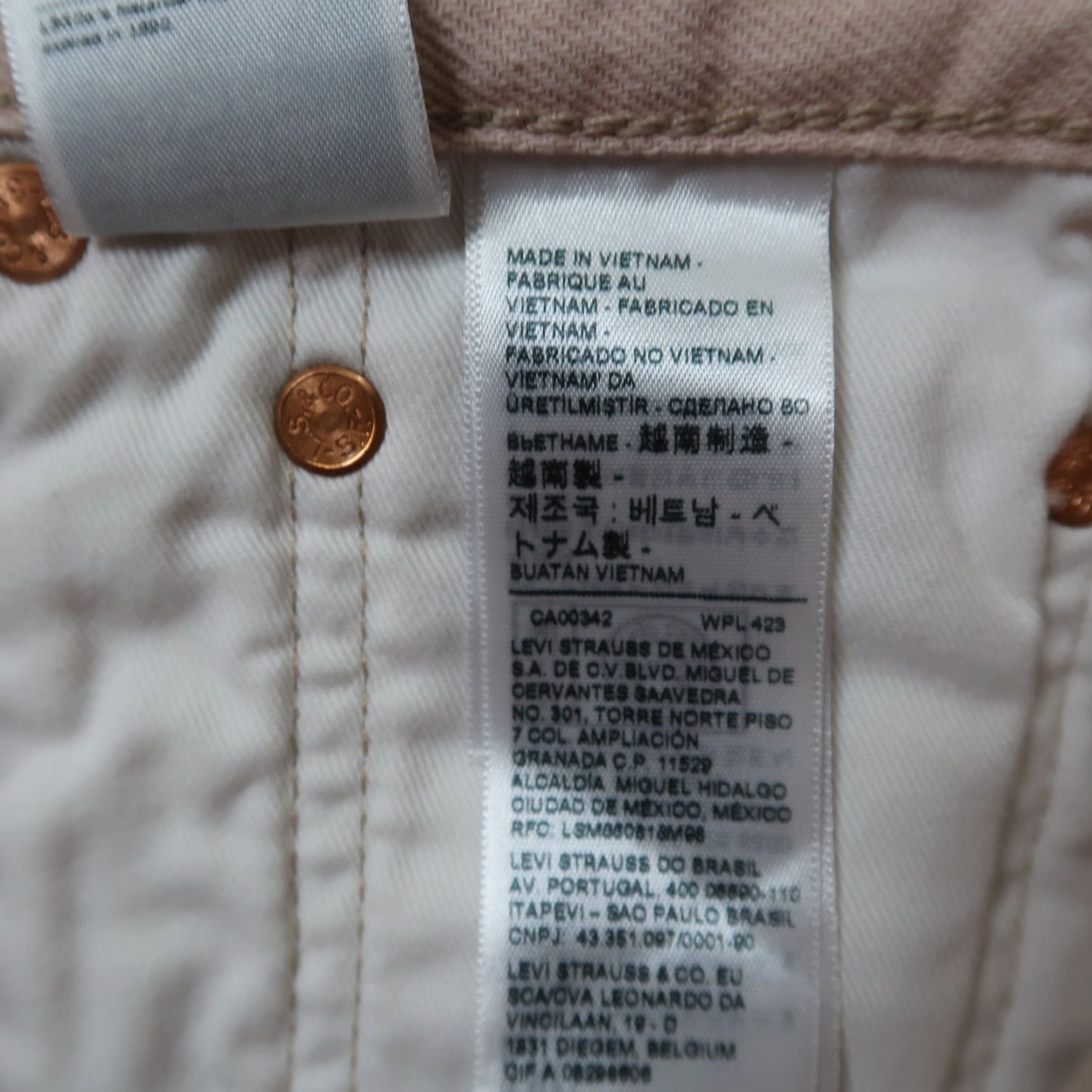 Levi's VINTAGE Levi's 501 Jeans Women Pink 29x32 Denim Straight 5-Pocket Logo Button Classic 90s 29 Womens Size 29" - 6 Thumbnail