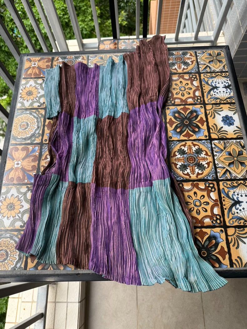 Issey Miyake Issey Miyake size:2 A brown-purple main color block horizo Size S / US 4 / IT 40 - 3 Thumbnail