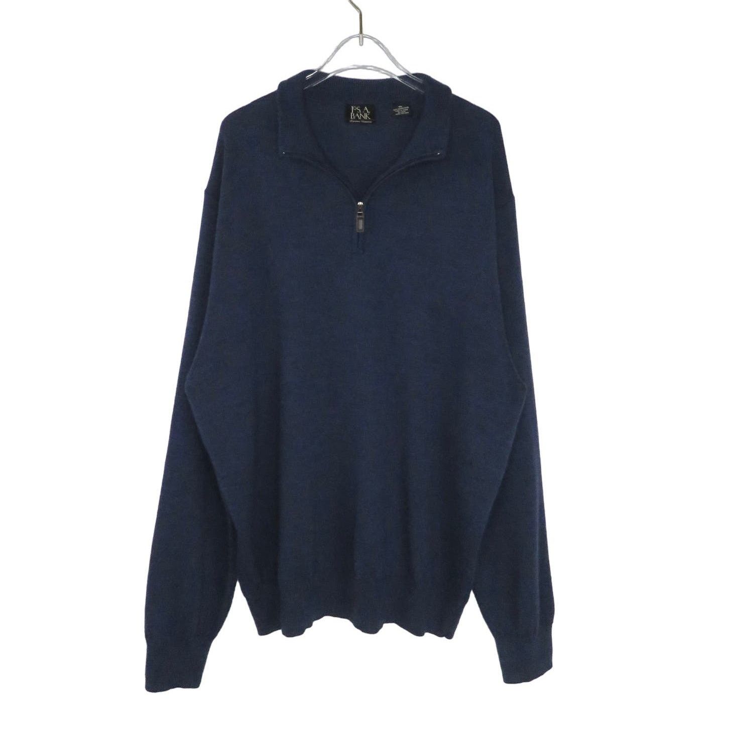 Jos. A. Bank Jos. A. Bank Blue Quarter Zip Pullover Sweater XL Preppy Size XL / US 12-14 / IT 48-50 - 2 Thumbnail