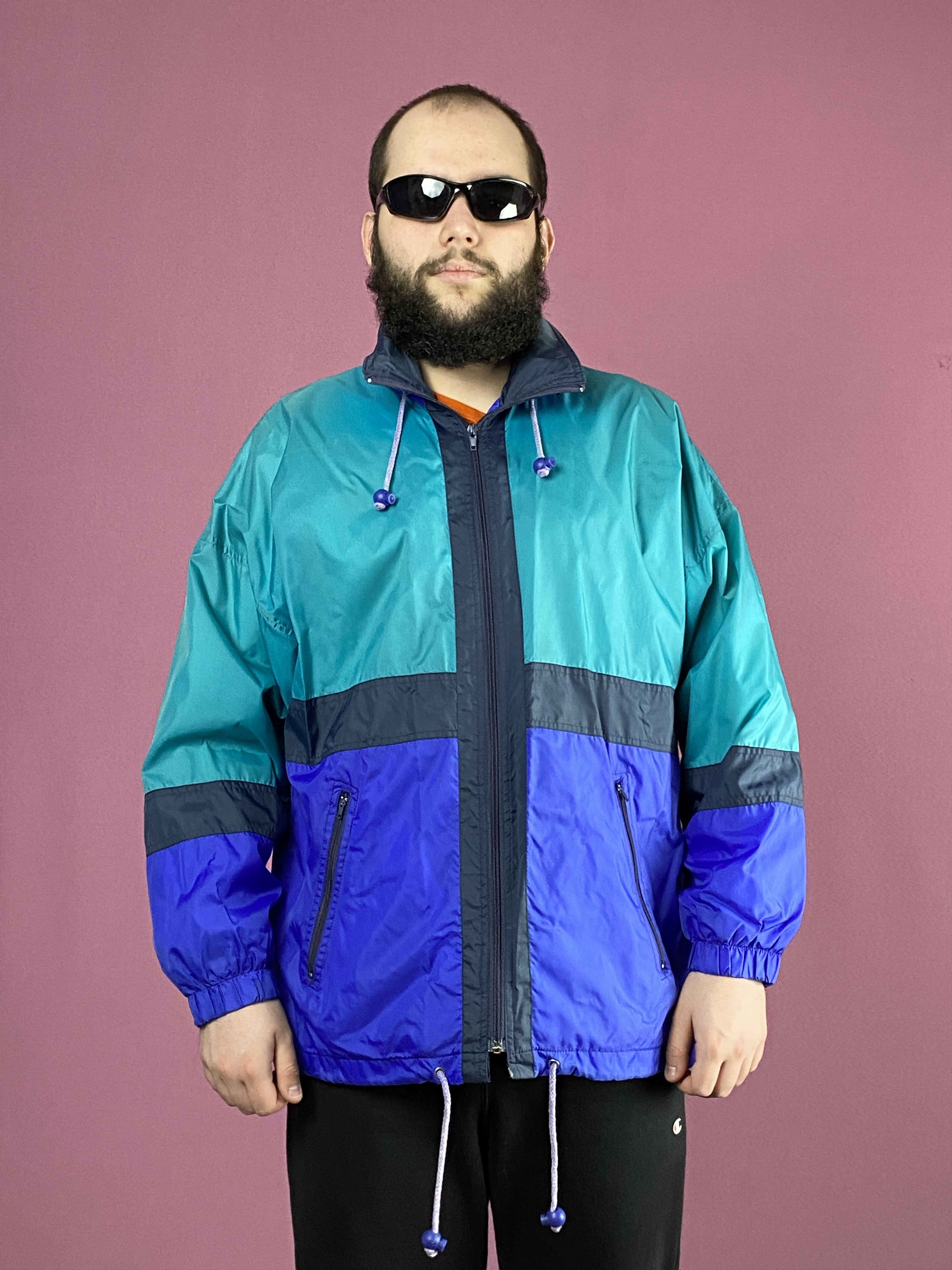 Vintage 90s Vintage Men's Rain Jacket - M Windbreaker Rain Coat Size US M / EU 48-50 / 2 - 1 Thumbnail