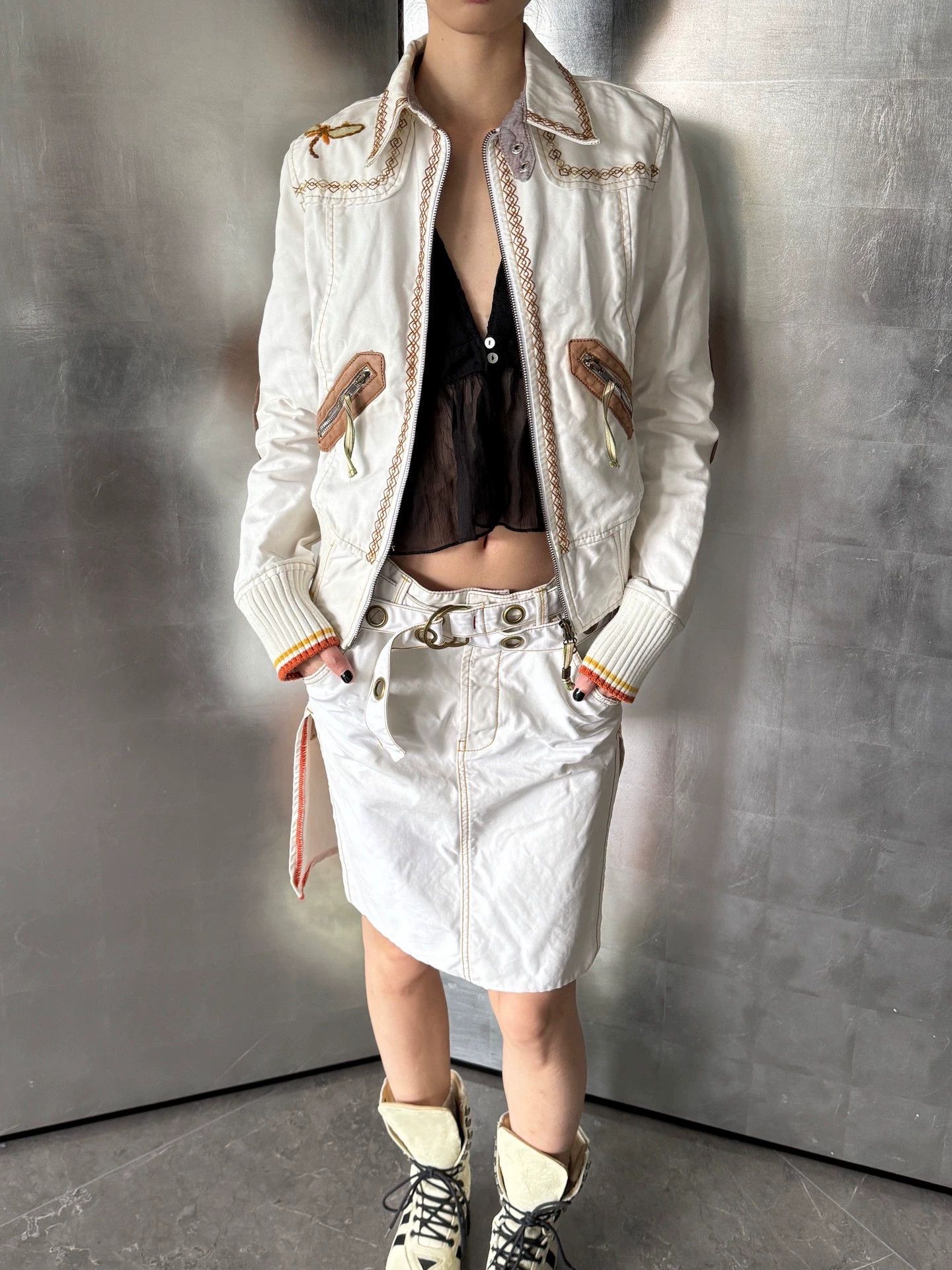 Other Embroidered Coll L-S D-Zip Italian Jacket M Vintage Size M / US 6-8 / IT 42-44 - 9 Thumbnail
