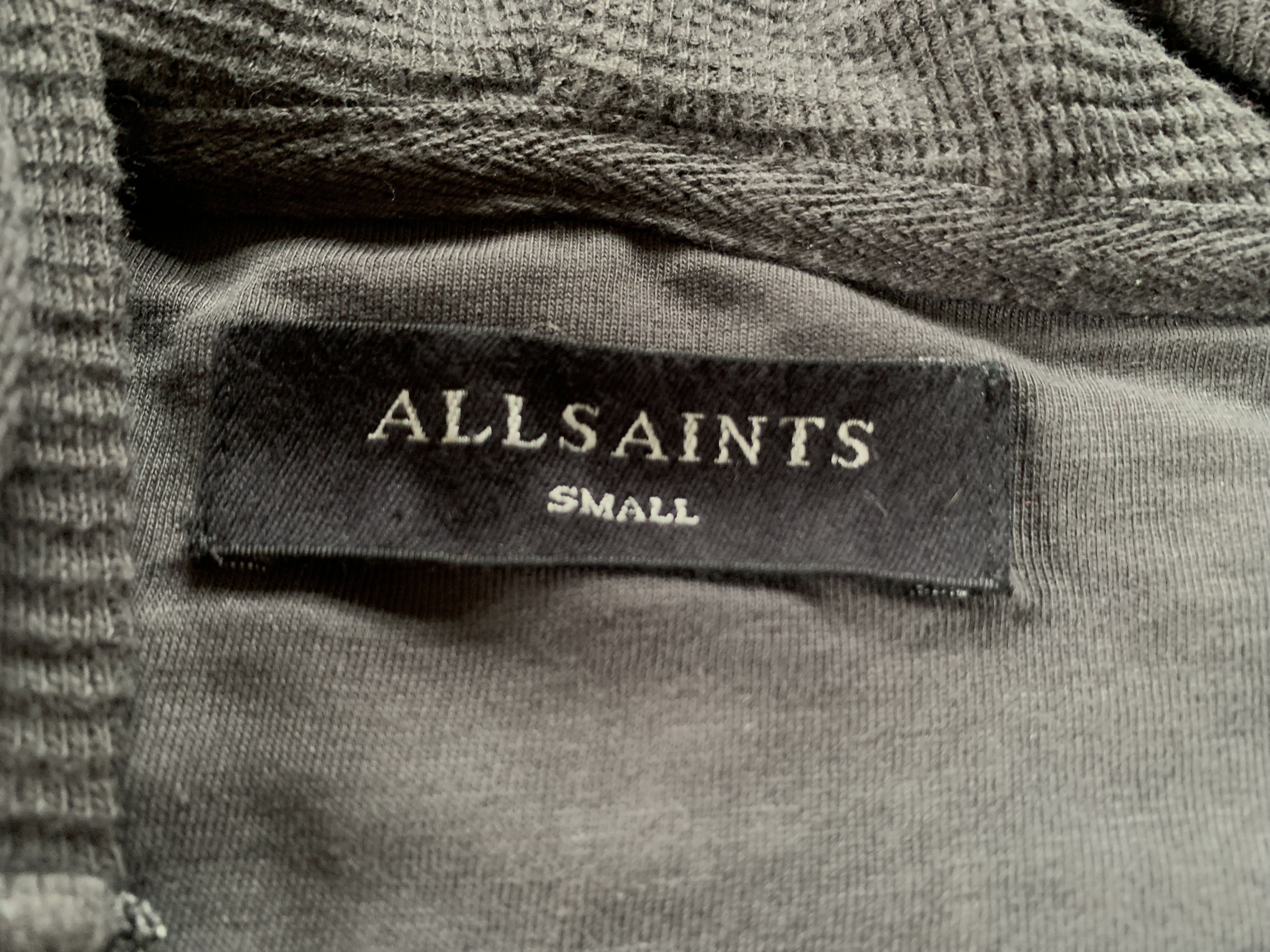 Allsaints Allsaints Grey Cotton Zip Clash Hoodie Size US S / EU 44-46 / 1 - 5 Thumbnail