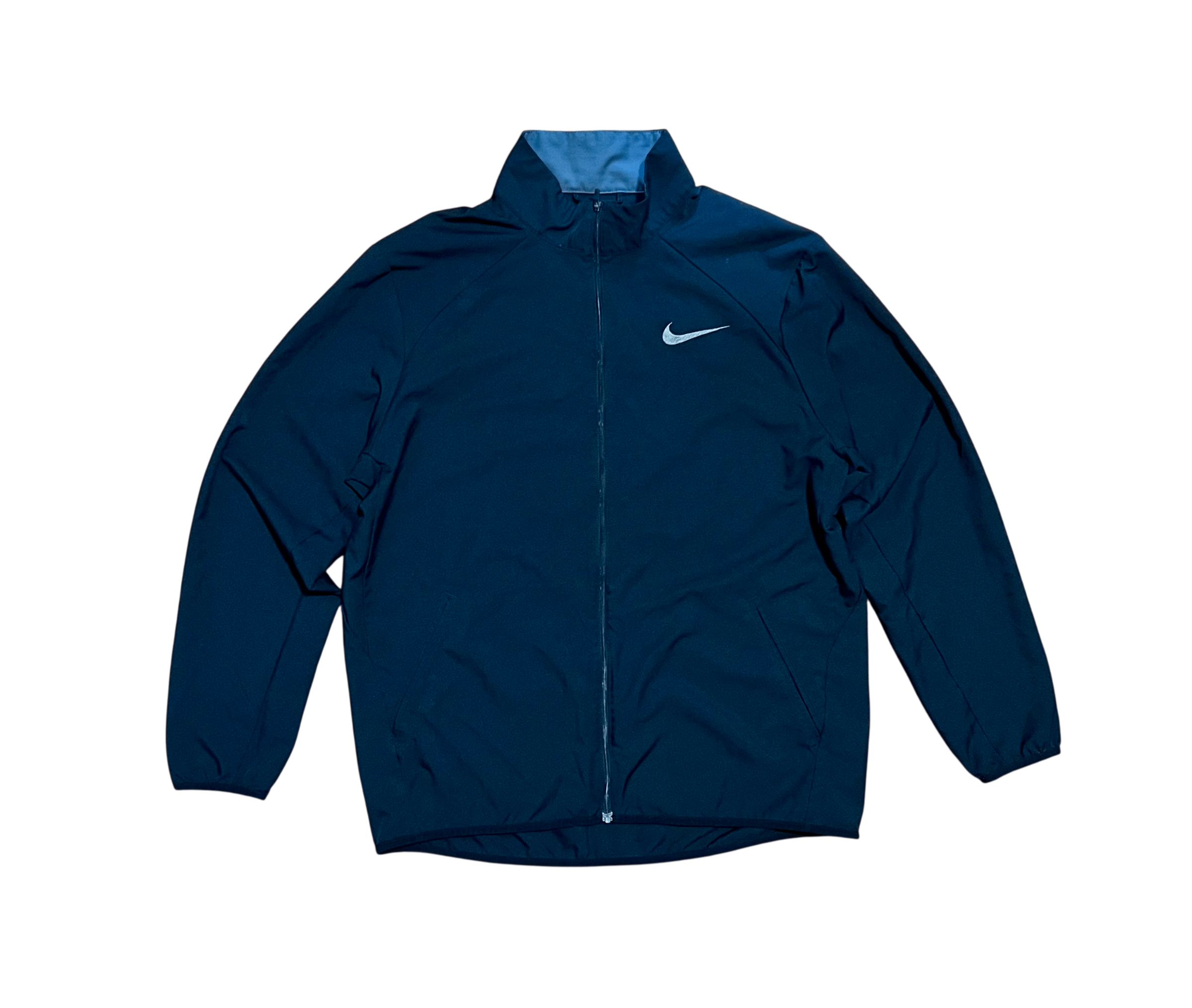 Nike Nike Dri-Fit Black Swoosh Full Zip Windbreaker Jacket Size US L / EU 52-54 / 3 - 1 Thumbnail