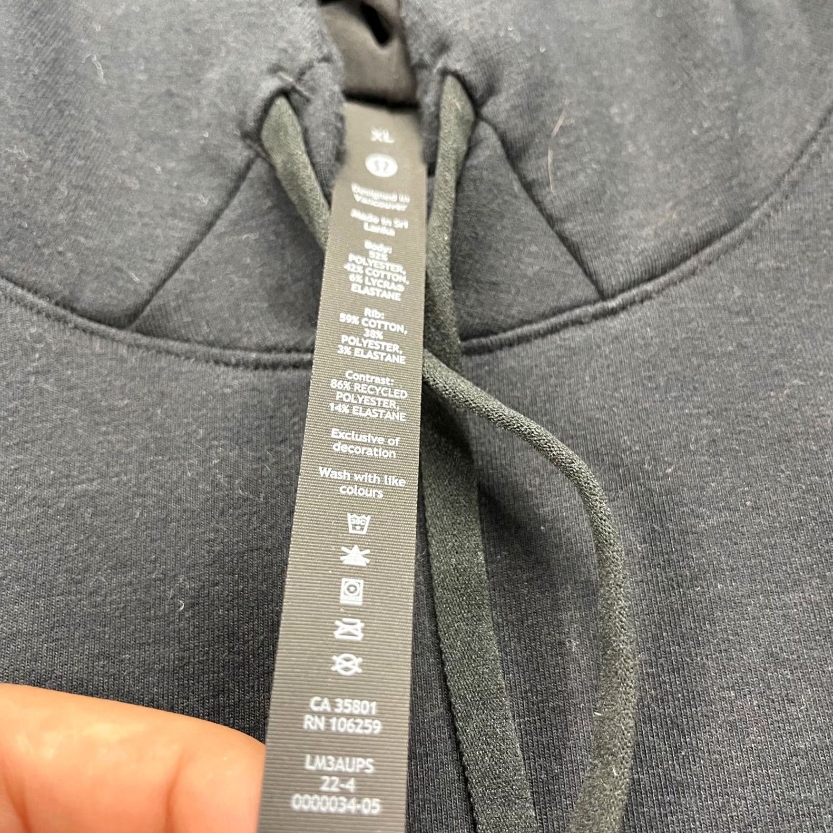 Lululemon Lululemon Hoodie Men's XL Black City Sweat Sweatshirt Hooded Logo Pullover Gym & Training Size US XL / EU 56 / 4 - 6 Thumbnail
