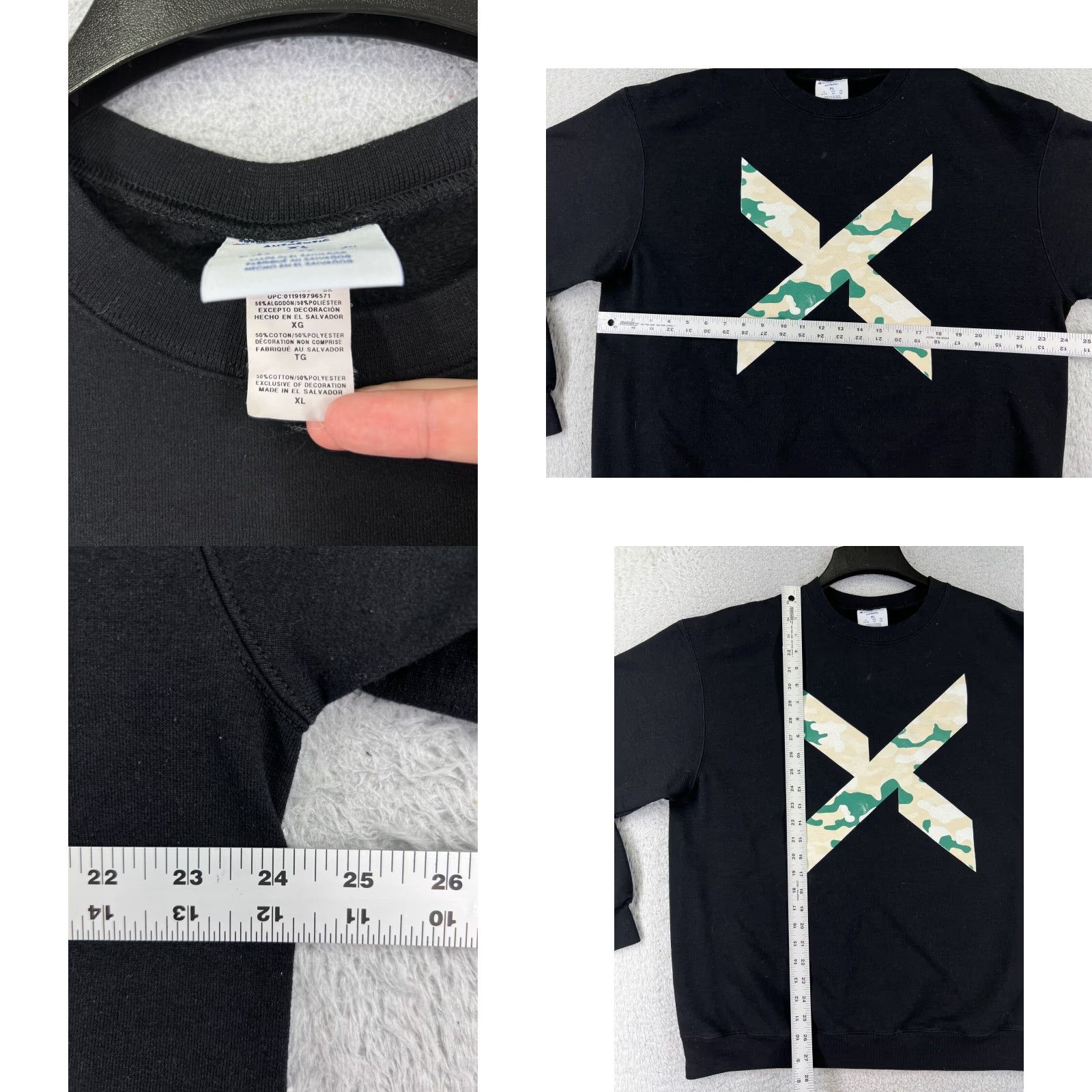 Champion Champion Sweatshirt Adult XL Black Pullover Employee Issue Long Sleeve Casual Mens Size US XL / EU 56 / 4 - 8 Thumbnail