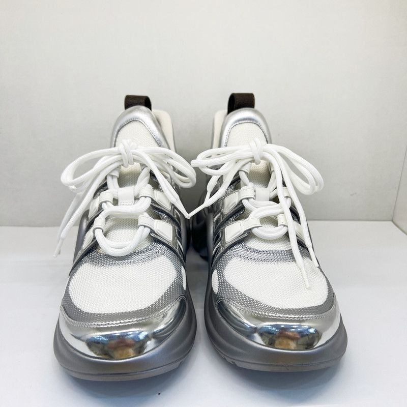 Louis Vuitton Louis Vuitton Archlight Silver Casual Sneakers -2505 Size US 8 / IT 38 - 2 Thumbnail