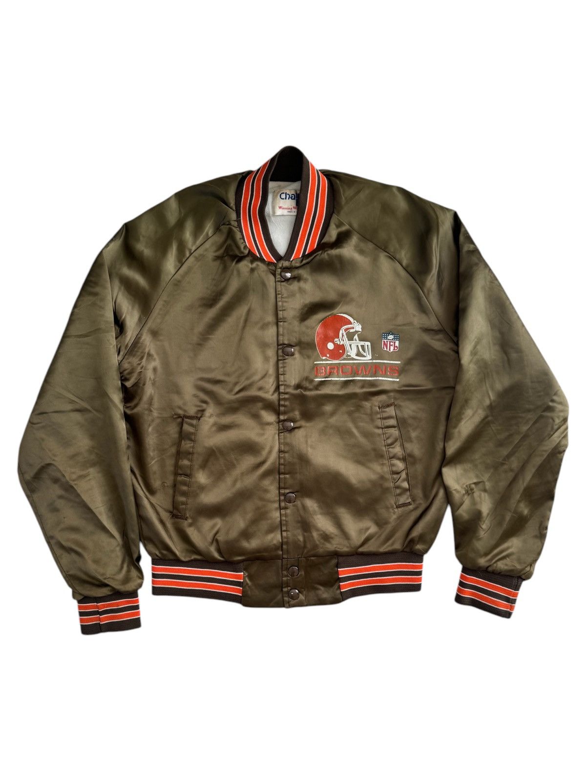 Chalk Line VERY RARE VINTAGE JACKET VARSITY NFL CLEVELAND BROWNS Size US S / EU 44-46 / 1 - 1 Thumbnail