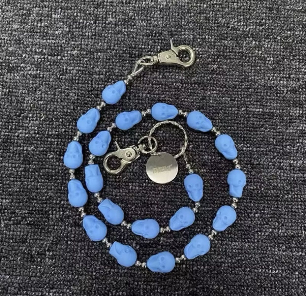 Jewelry Blue Acrylic Skull Pants Chain Size ONE SIZE - 2 Thumbnail