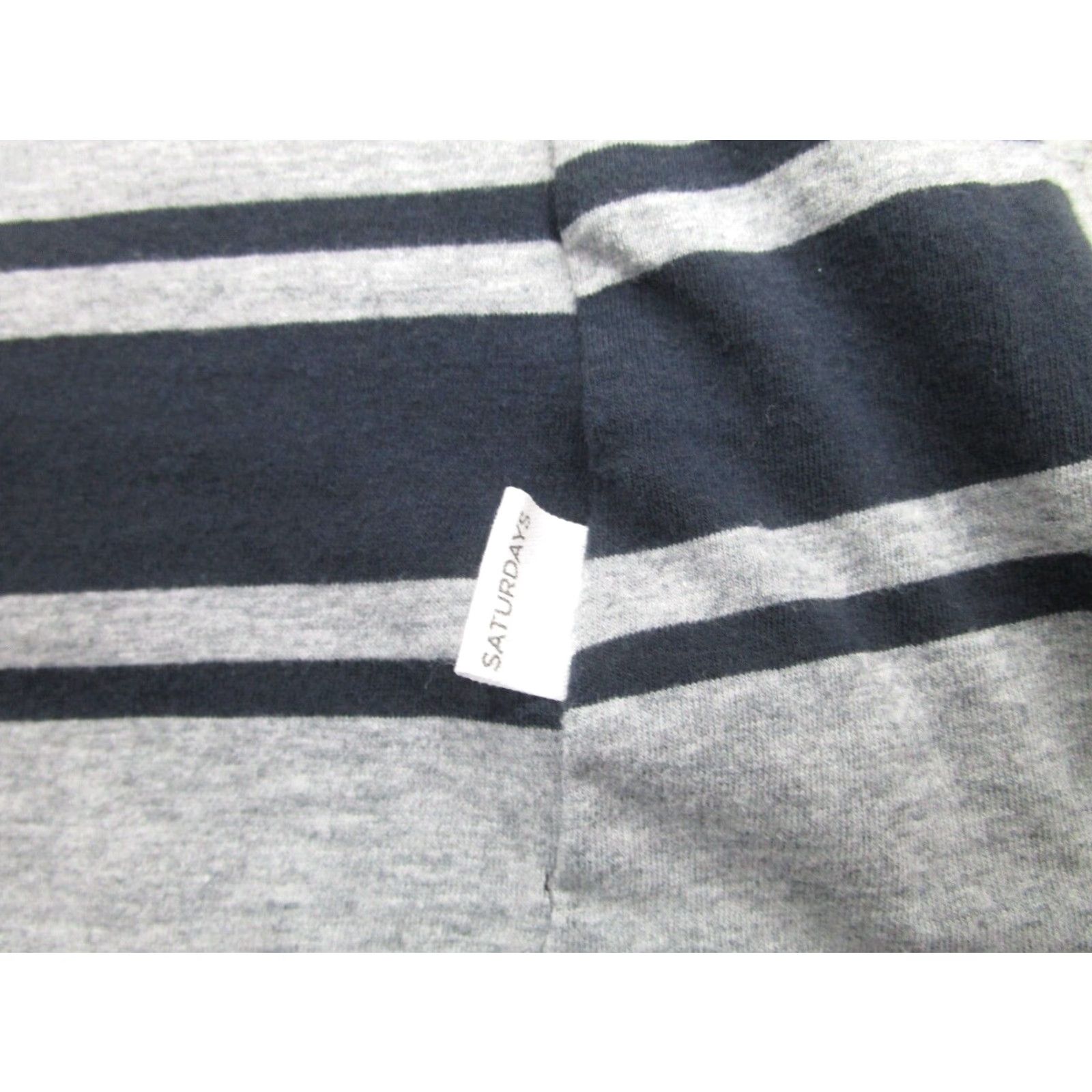 Saturdays NYC Saturdays NYC Shirt Slim Fit Mens Medium Gray Striped Pocket Tee 80s USA Size US M / EU 48-50 / 2 - 3 Thumbnail