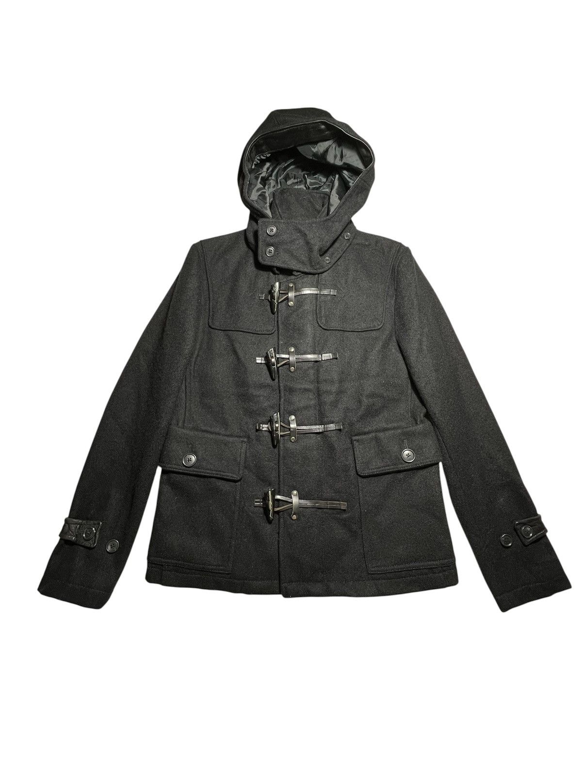 Tete Homme Tate Homme Black duffle coat Size US S / EU 44-46 / 1 - 1 Thumbnail