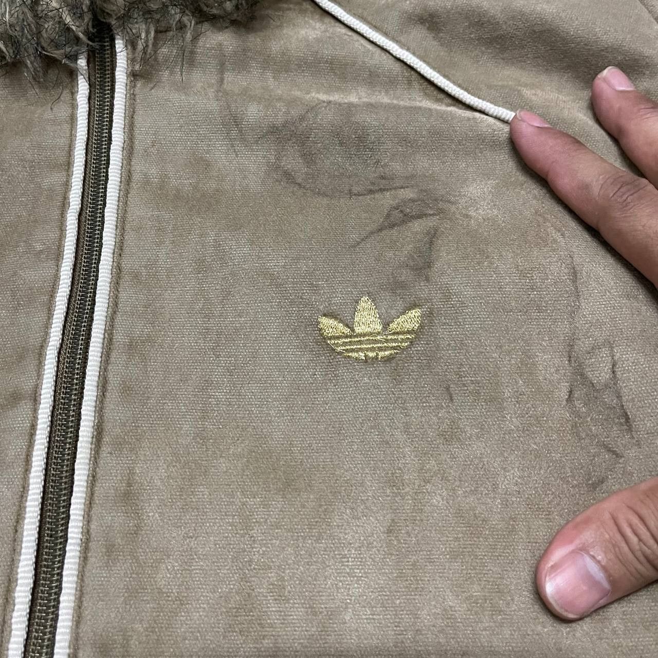 Adidas Vintage Adidas Fur Hooded Jacket Size US M / EU 48-50 / 2 - 5 Thumbnail