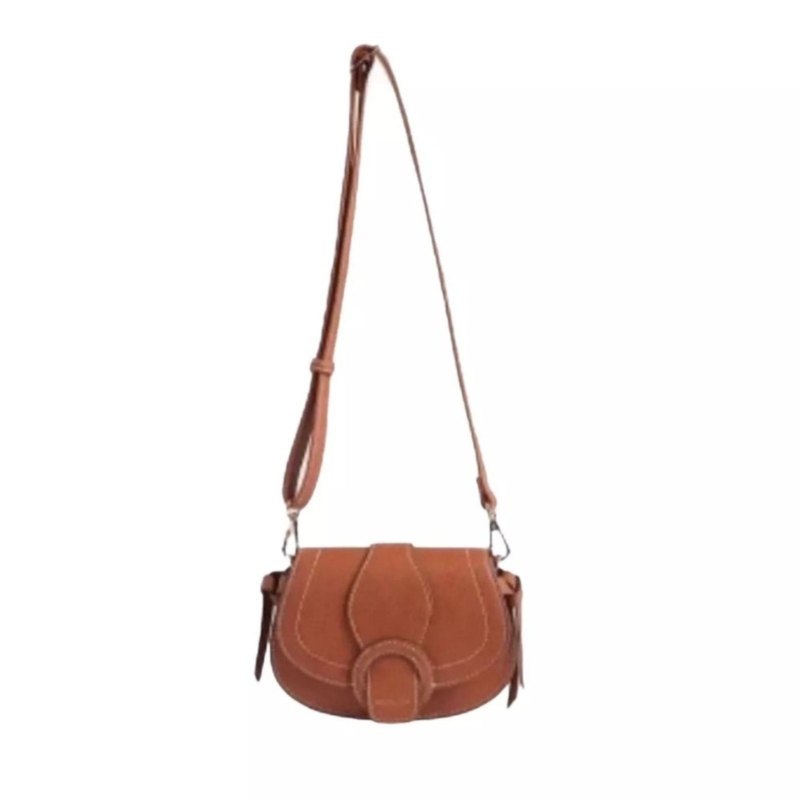 Rachel Zoe Rachel Zoe Saddle Crossbody Bag Cognac Brown NWT Size ONE SIZE - 7 Thumbnail