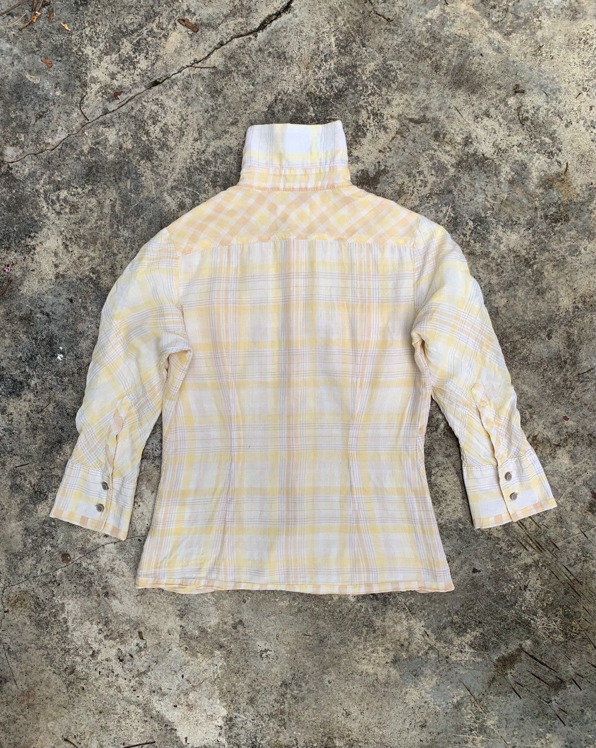 Diesel Diesel Plaid Button Up Pocket Yellow Western Shirts Size M / US 6-8 / IT 42-44 - 5 Thumbnail