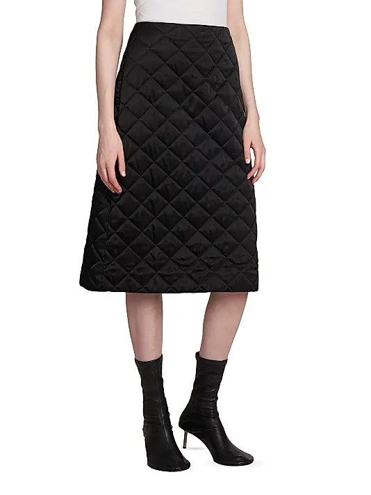Jil Sander o1y1025 Midi Skirt in Black Size 27" / US 4 / IT 40 - 2 Thumbnail