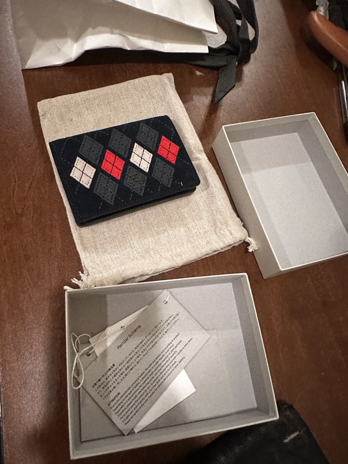 Hender Scheme Hender Scheme Argyle Card File Size ONE SIZE - 3 Thumbnail