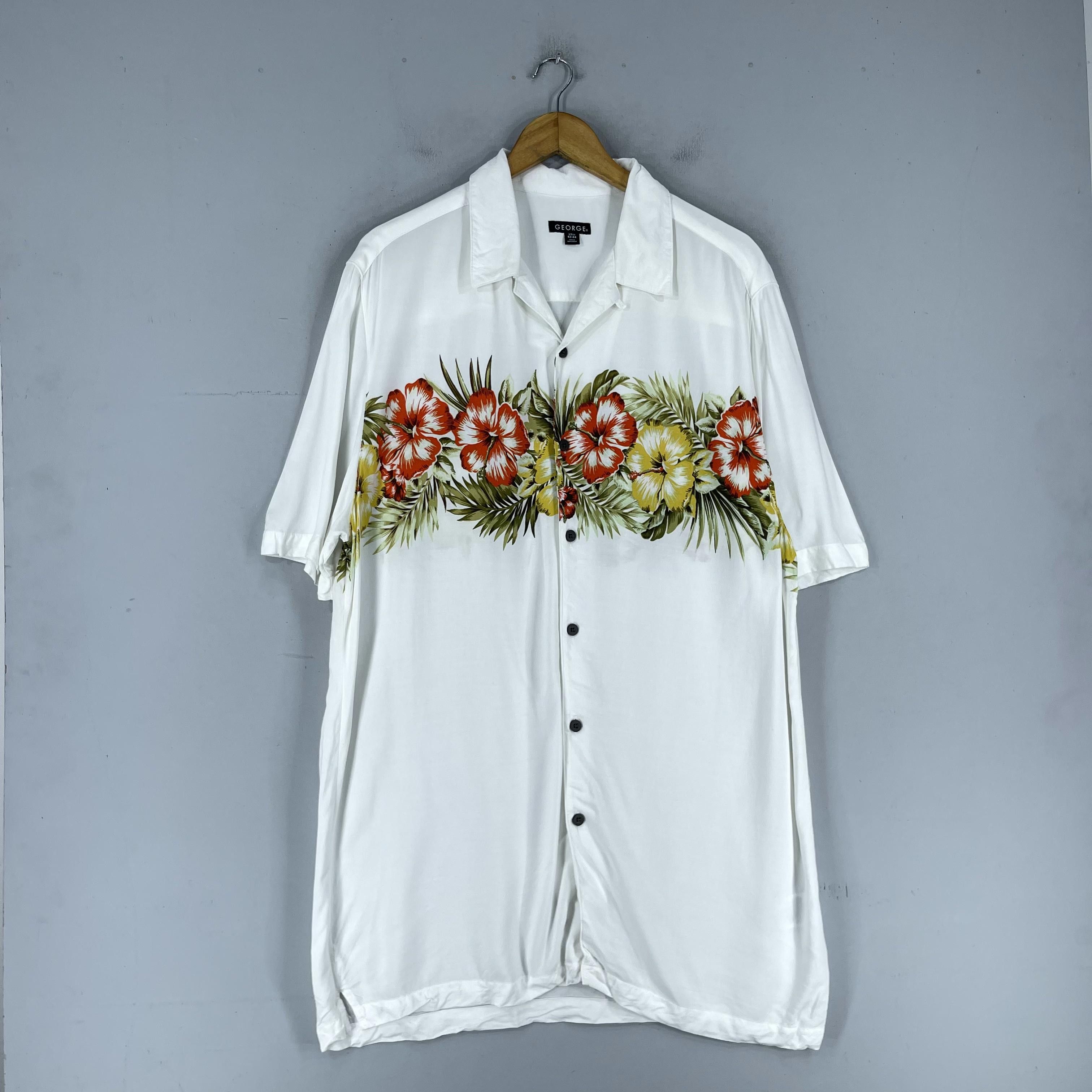 Vintage Vintage Hawaiian Hibiscus Flower Motive Button Up Size US L / EU 52-54 / 3 - 3 Thumbnail