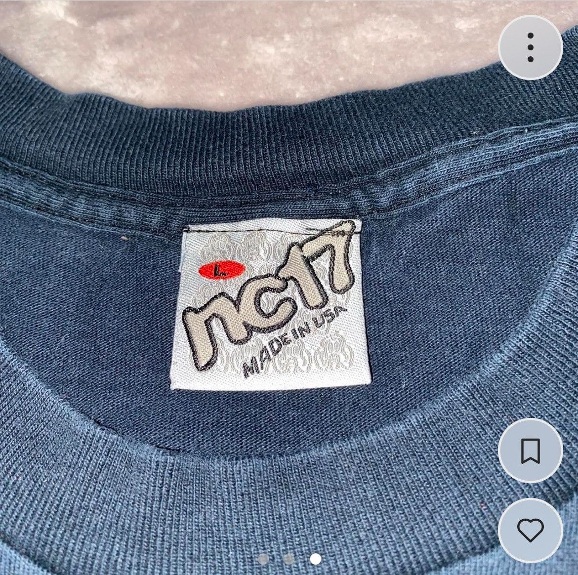 Vintage NC-17 skateboards Asshole text letter Navy tee Size US L / EU 52-54 / 3 - 2 Thumbnail