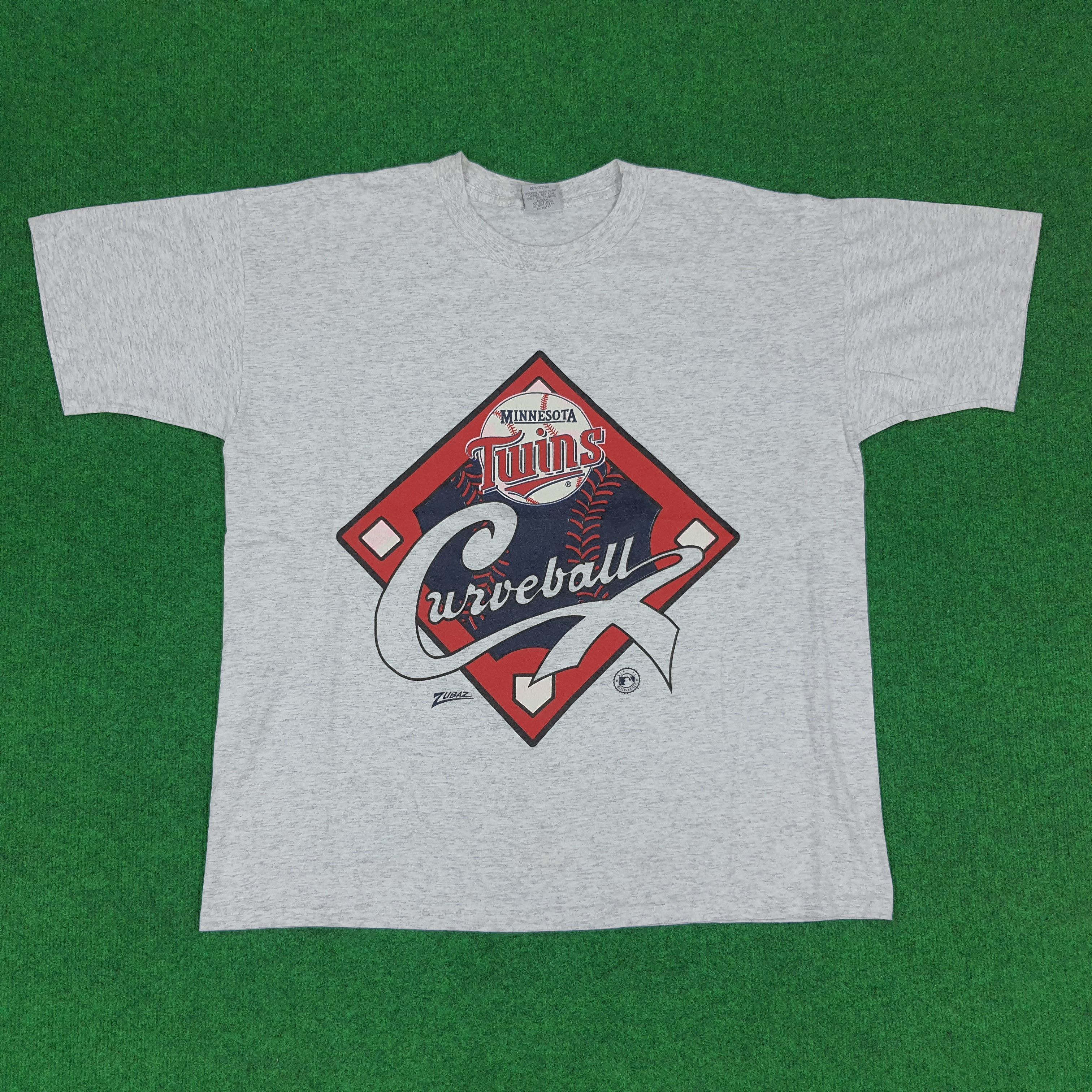 Zubaz Vintage Zubaz Minnesota Twins Curveball Baseball T-shirt Size US XL / EU 56 / 4 - 1 Thumbnail
