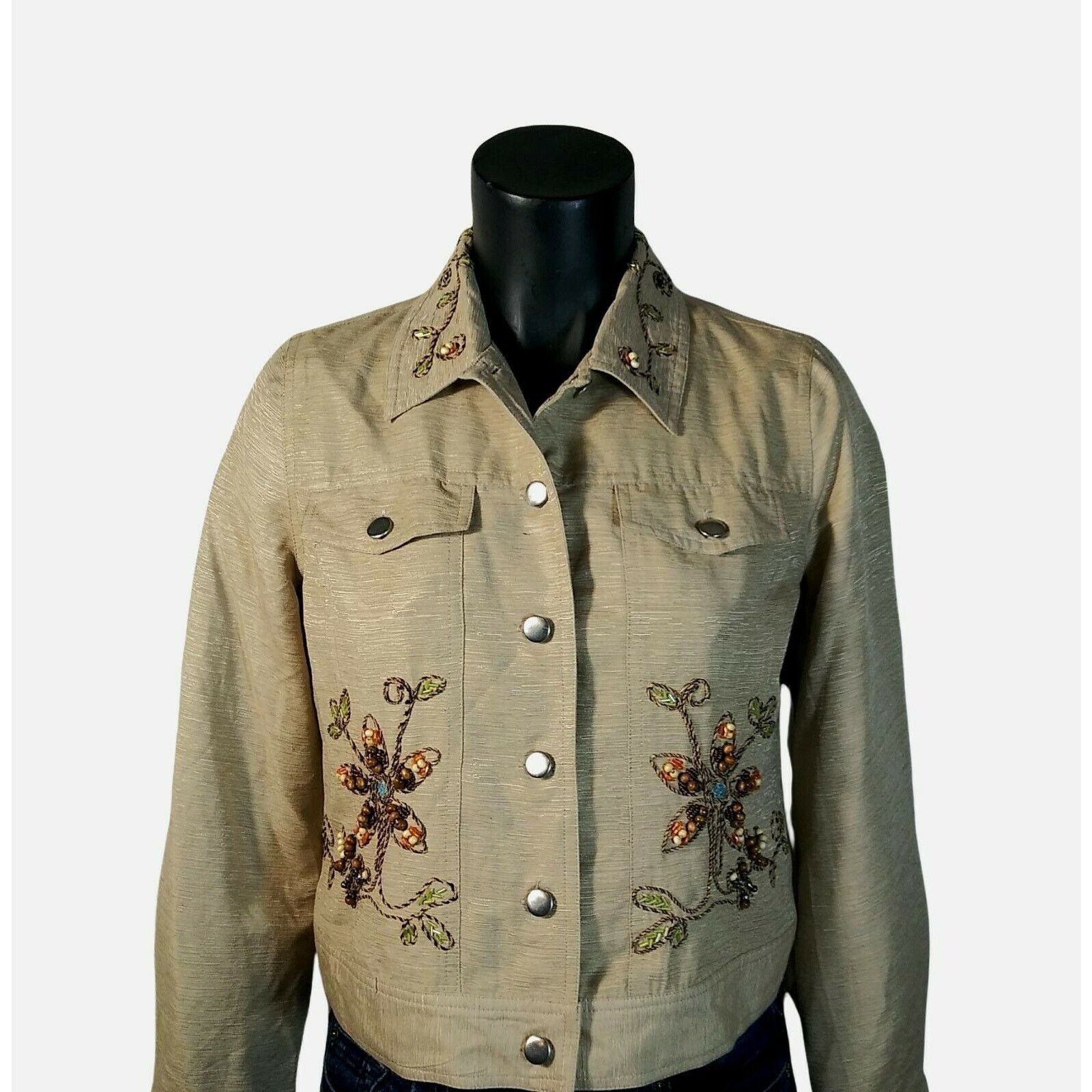 Vintage Petite Sophisticate Lightweight Jacket - Beaded - Small Size S / US 4 / IT 40 - 1 Thumbnail