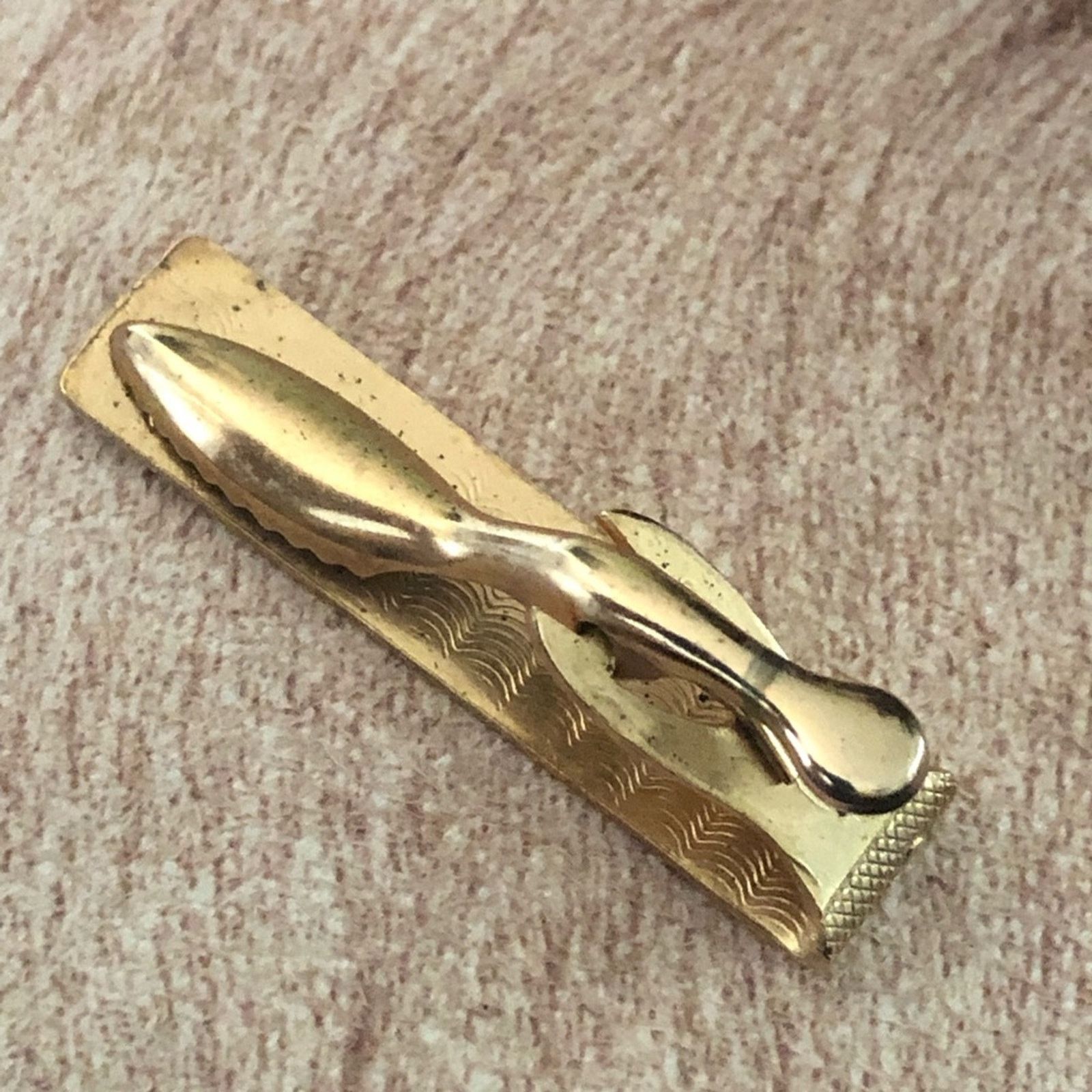 Vintage Vintage men’s gold floral design tie bar tie clip Size ONE SIZE - 5 Thumbnail