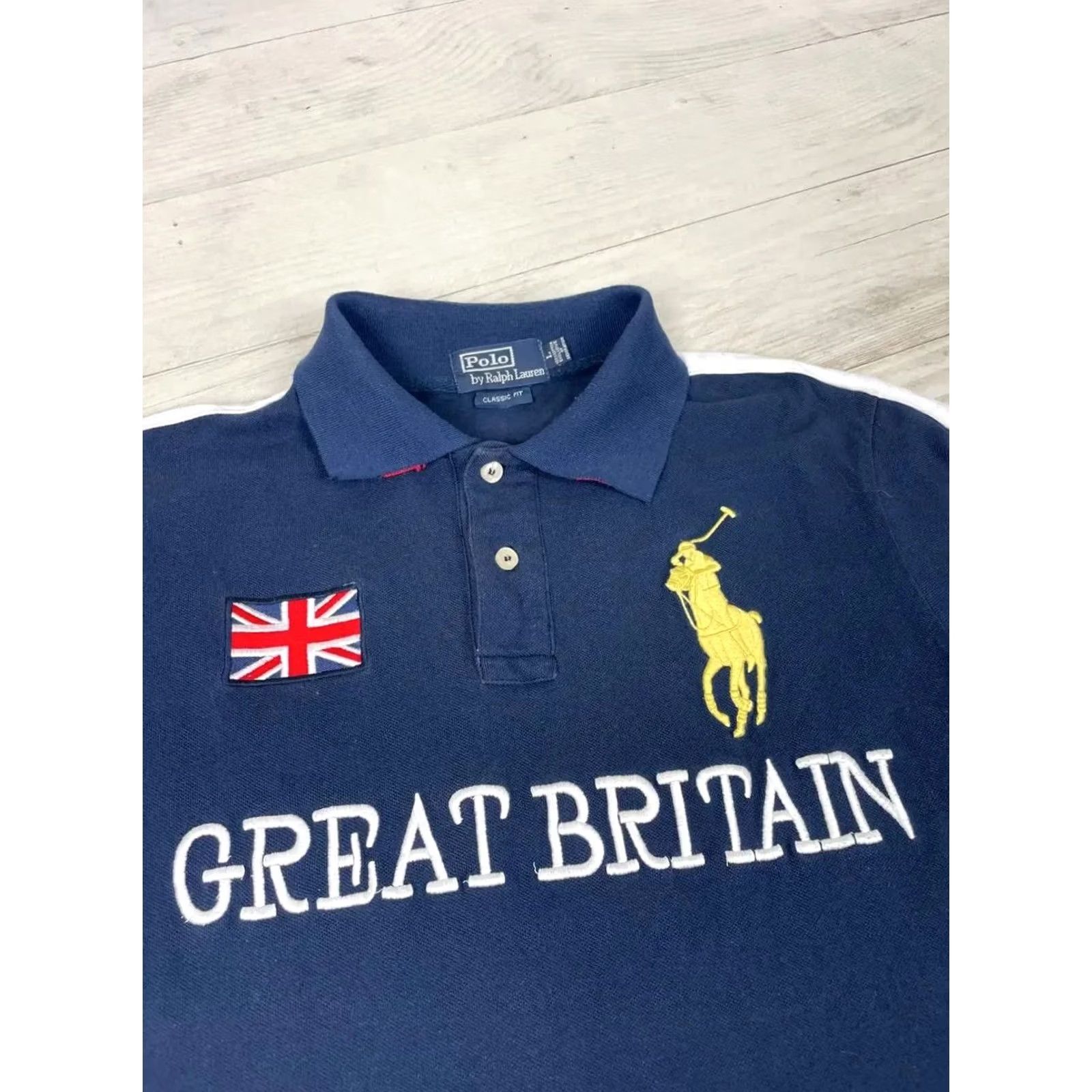 Polo Ralph Lauren VINTAGE Polo Ralph Lauren Great Britain GBR Rugby Polo Shirt Men Sz M Blue Shirt Polo Rugby Mens M Blue GBR Great Britain Logo All Seasons 90s Size US M / EU 48-50 / 2 - 4 Thumbnail