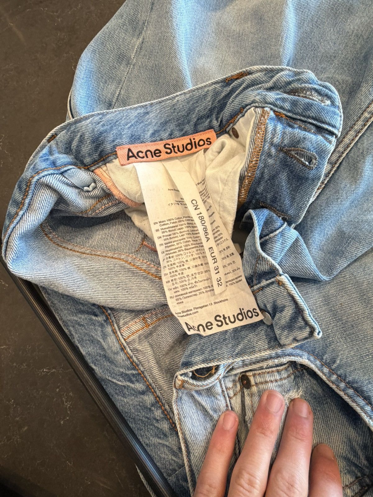 Acne Studios Acne Studios light blue 1991 Jeans Size US 31 - 5 Thumbnail
