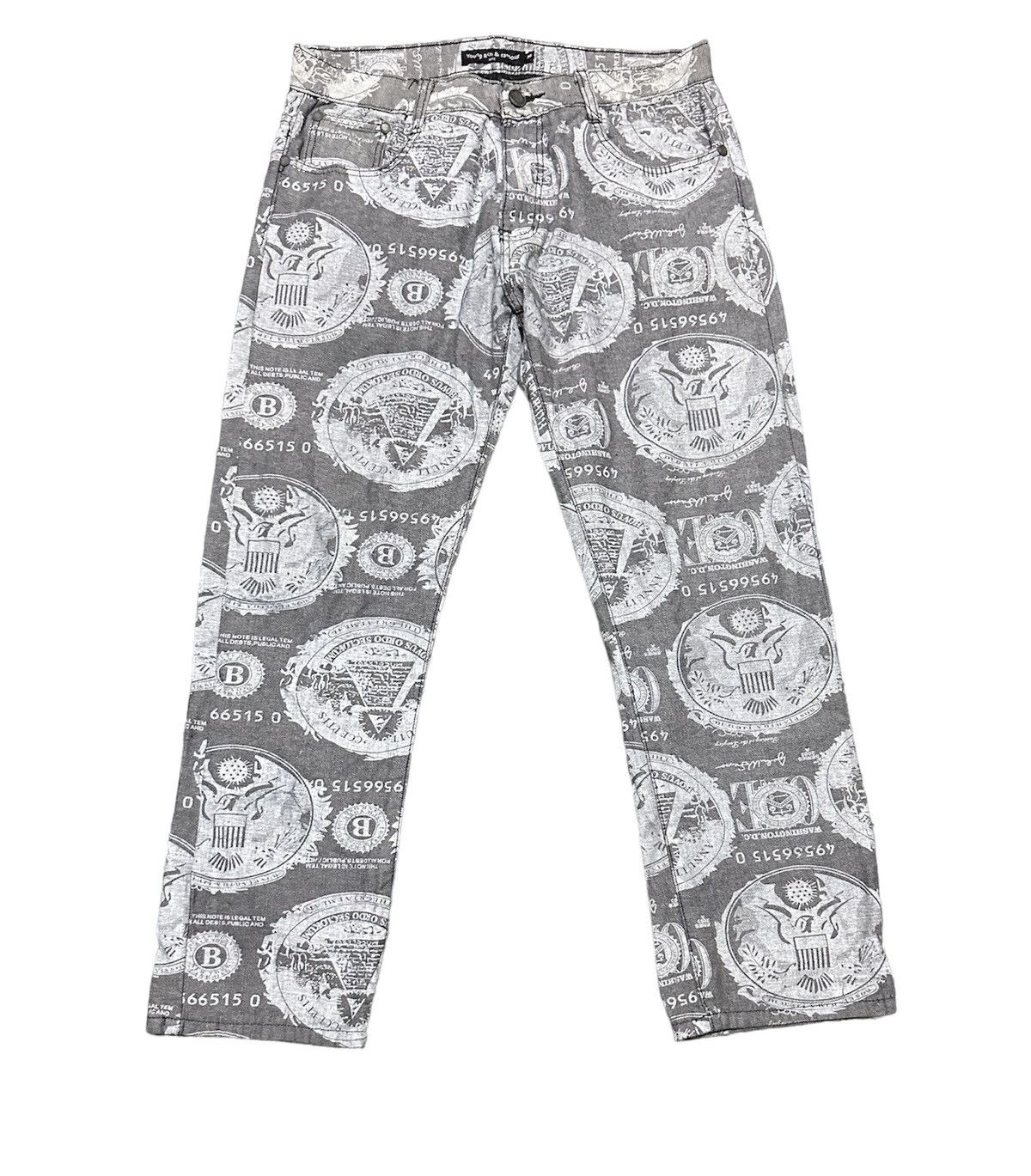 Japanese Brand Young Rich & Famous overprint pants Size US 35 - 1 Thumbnail