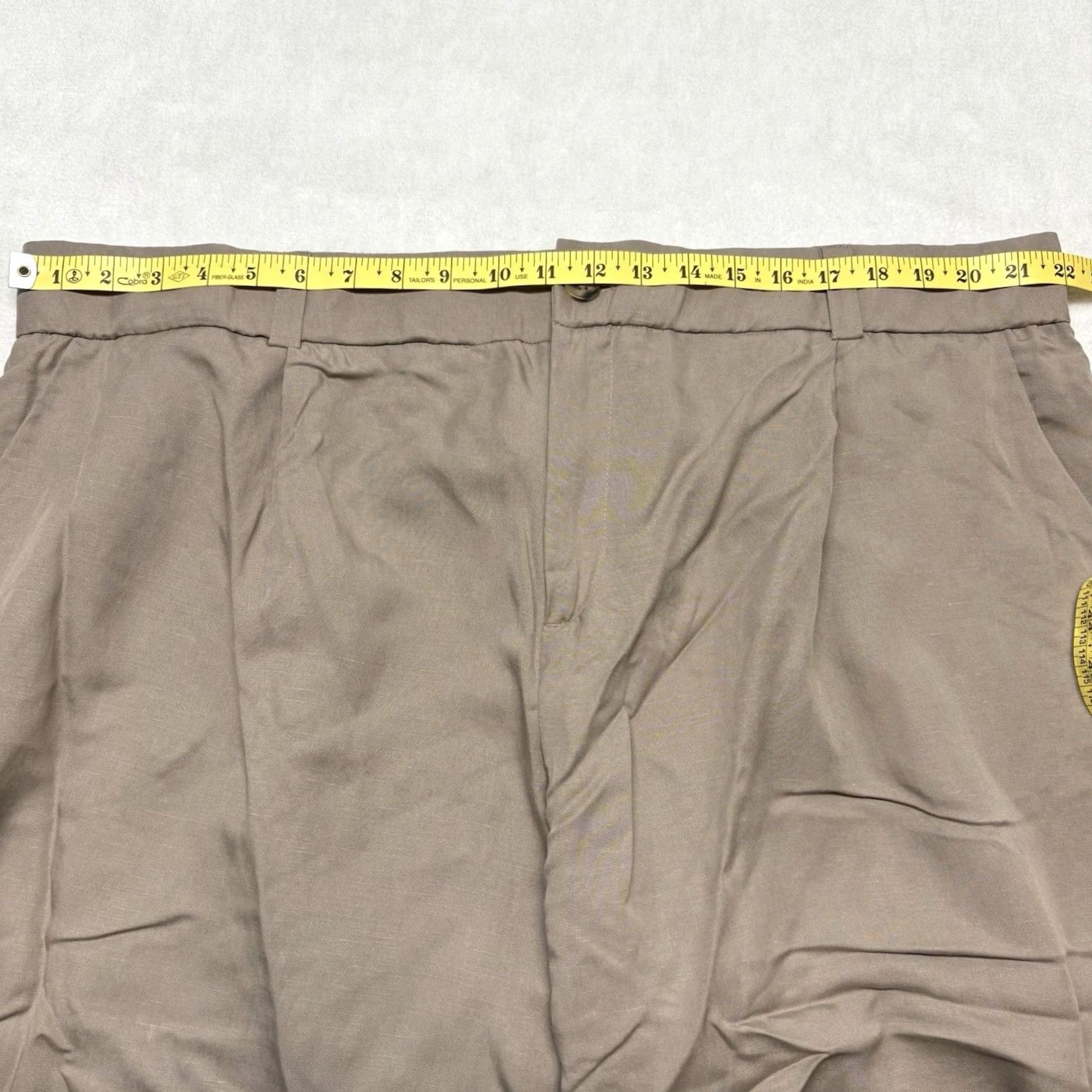 Torrid Torrid Plus Size Linen Wide Leg Pants Brown Flax Tan Size 42" / US 20 - 7 Thumbnail