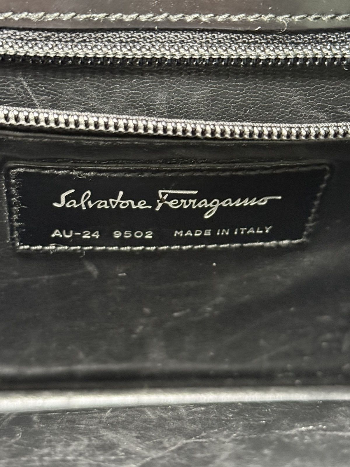 Ferragamo Black Leather Second Bag