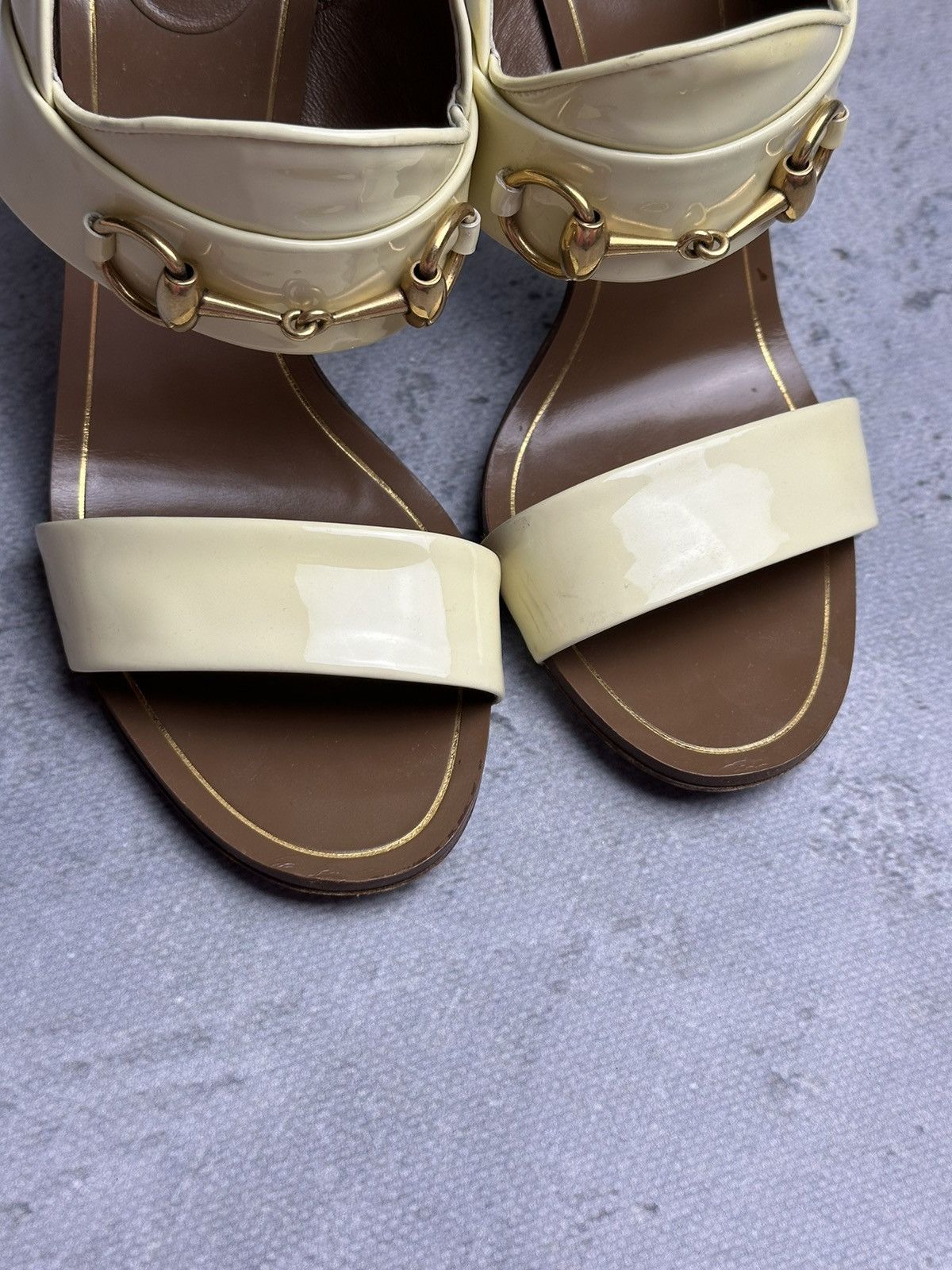 Gucci Gucci Leather Alyssa Horsebit Ankle Strap Sandals y2k Rare Size US 9 / IT 39 - 9 Thumbnail