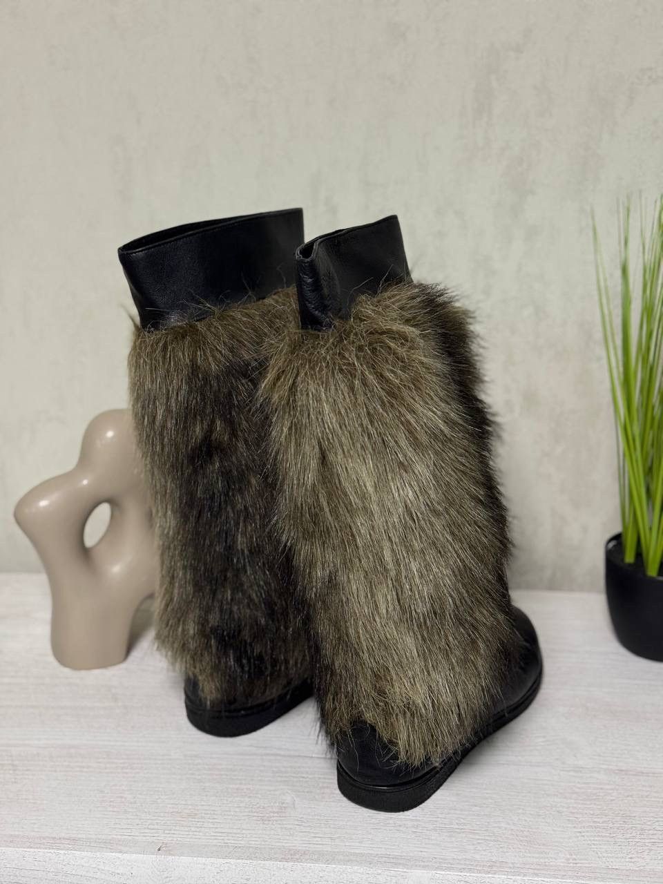 POST ARCHIVE FACTION (PAF) VTG Women's boots with fur boots Size 38 00s Hype Trend Size US 8 / IT 38 - 6 Thumbnail