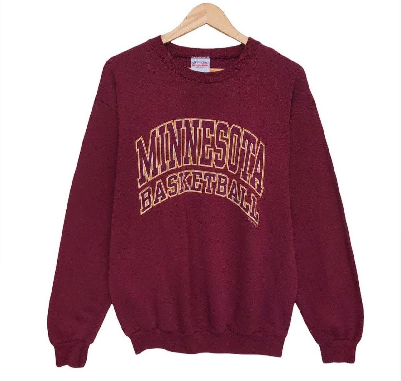 NBA × Vintage Vintage 90s Minnesota Basketball Spellout Sweatshirt Size US M / EU 48-50 / 2 - 1 Thumbnail