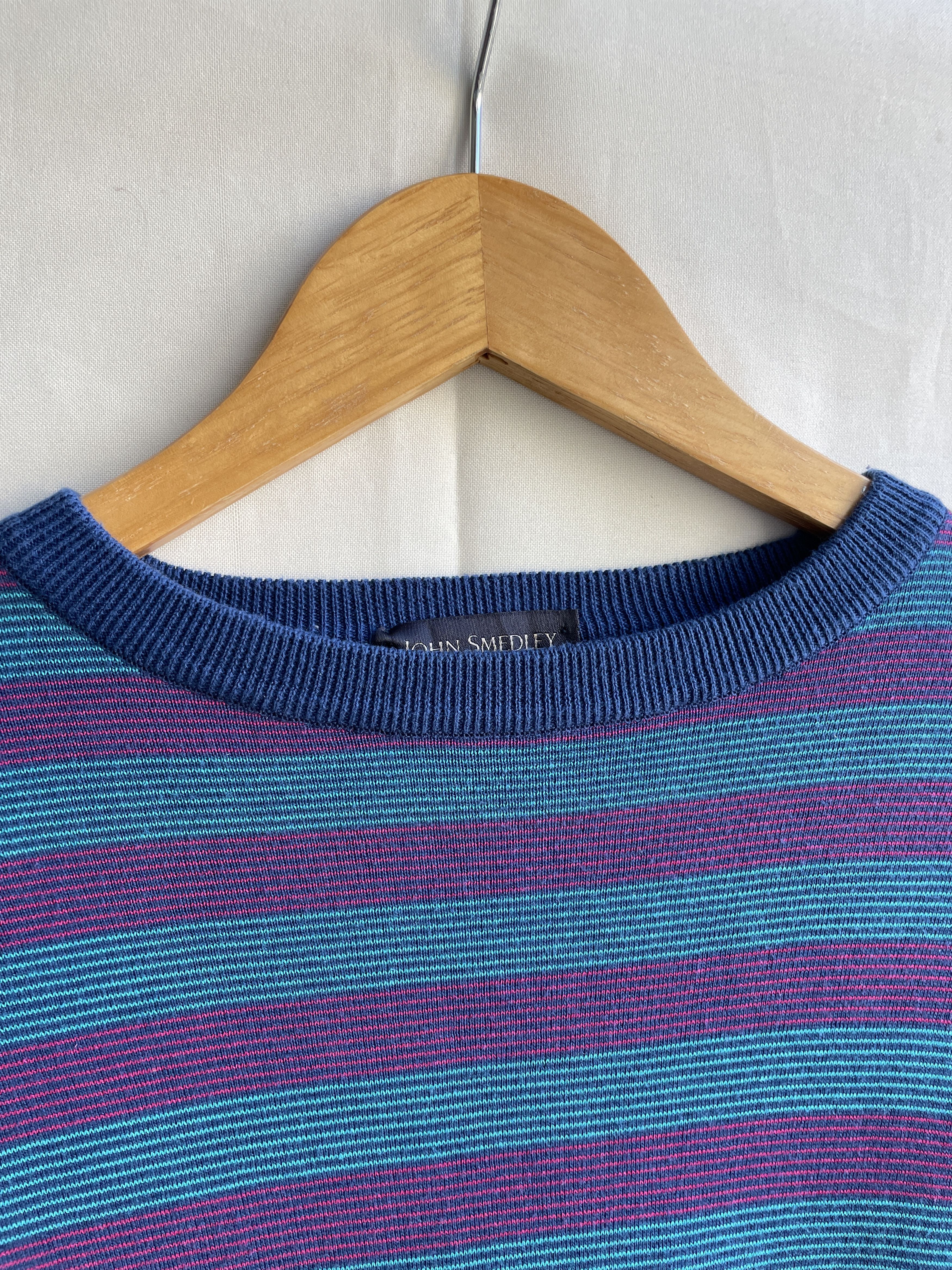 John Smedley John Smedley Striped Purple Blue Cotton Sweater Size M Size US M / EU 48-50 / 2 - 5 Thumbnail
