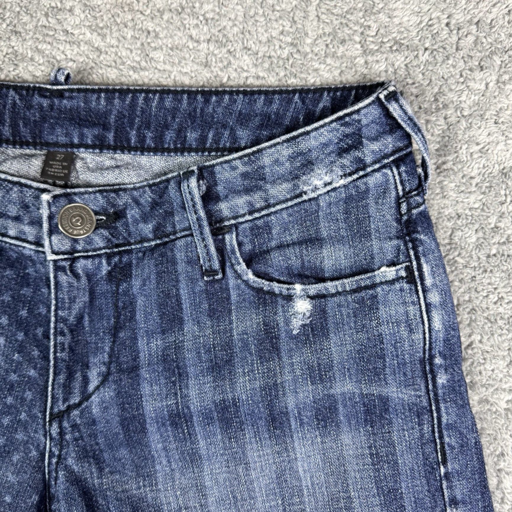 True Religion VINTAGE True Religion Shorts Womens 27 Mini USA Made Flag Denim Cassie Jeans Blue XS?? Size 27" / US 4 / IT 40 - 3 Thumbnail