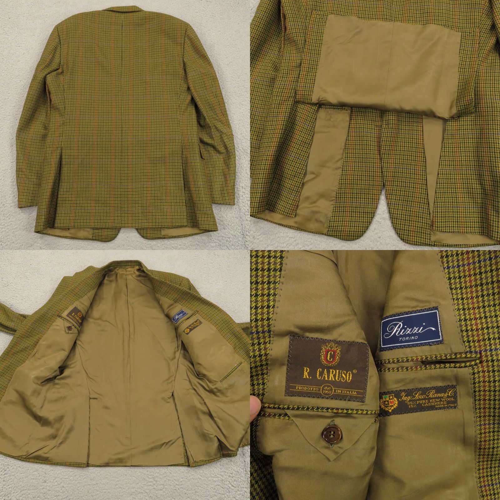 Loro Piana Loro Piana Sport Coat 42R Green Glen Check Plaid Wool Cashmere Jacket Blazer Men Regular Notch Lapel Size 42R - 8 Thumbnail