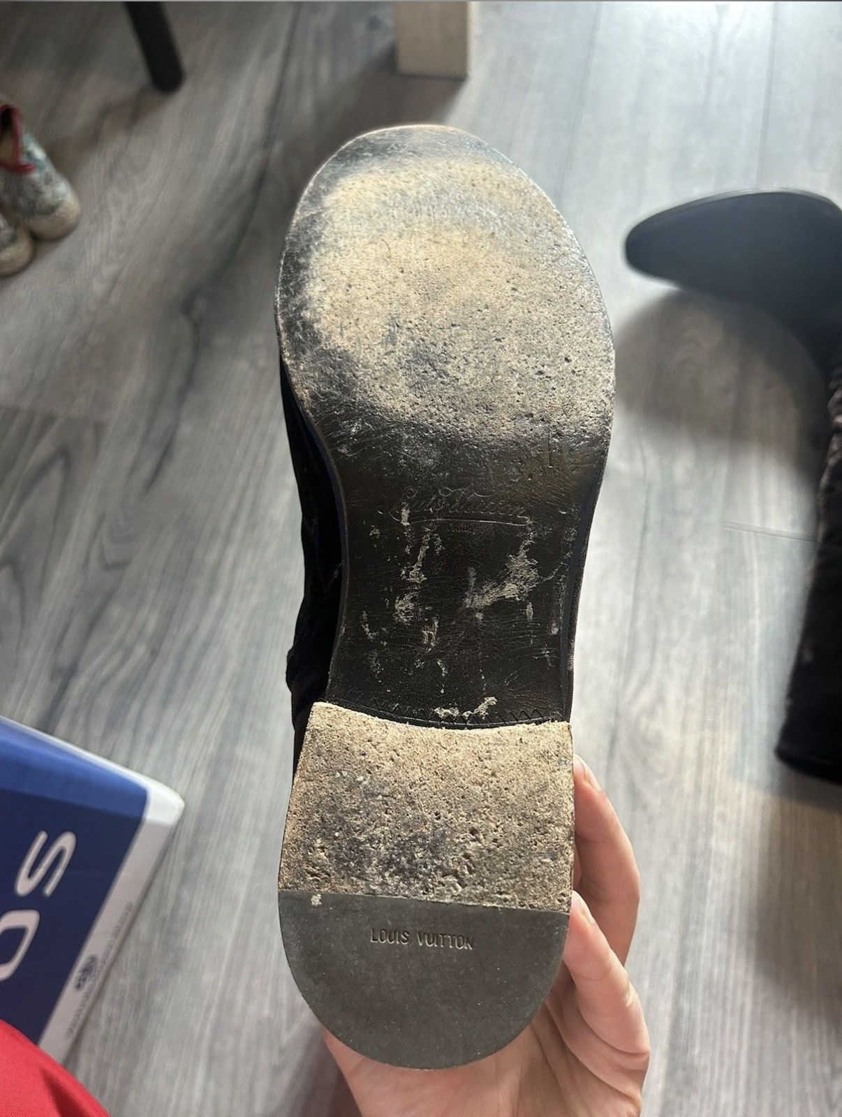 Louis Vuitton Louis Vuitton Velvet Riding Boots (extremely rare) Size US 11 / EU 44 - 4 Thumbnail