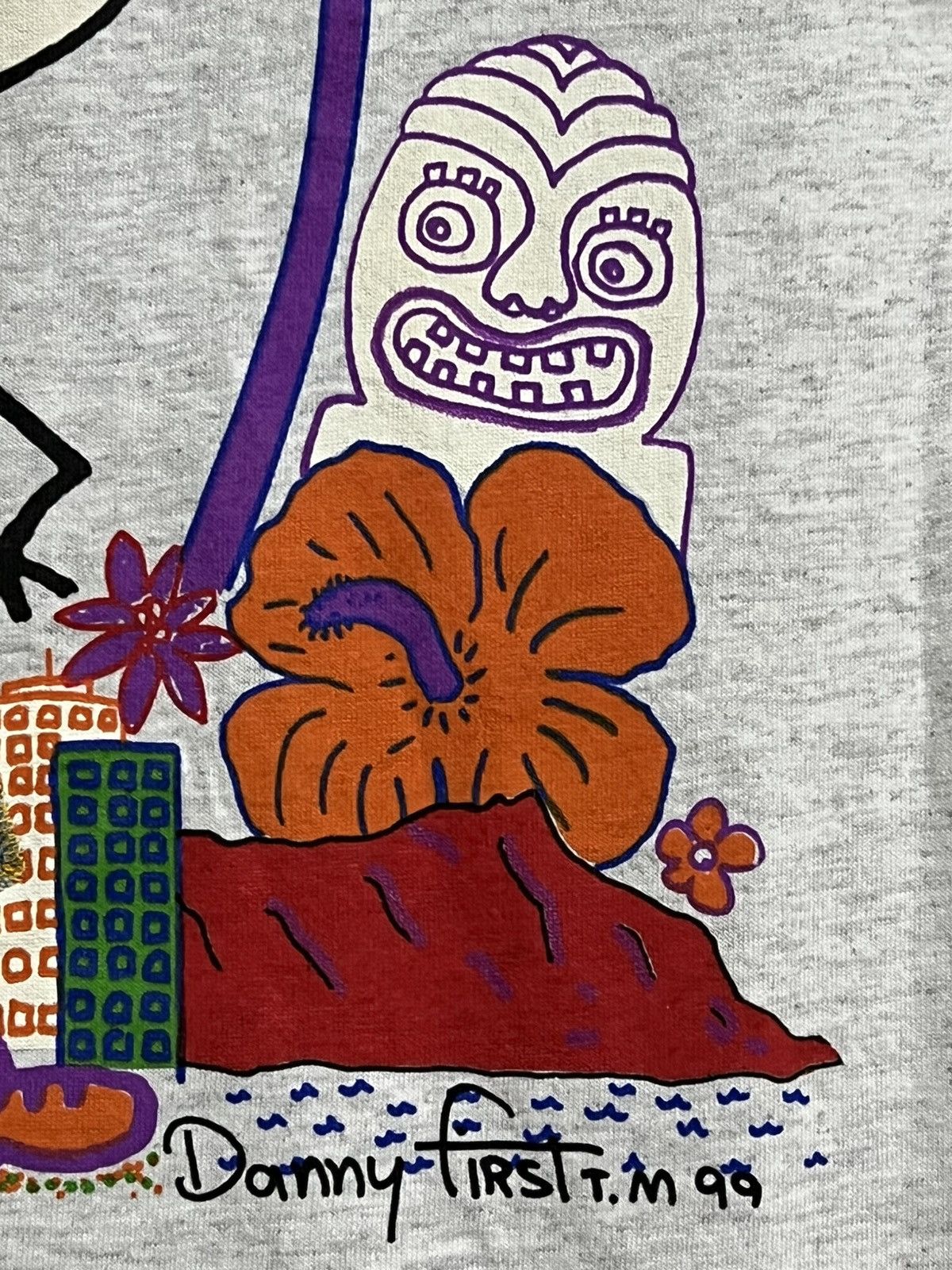 Other Vintage 90s Honolulu Boy Tee USA Applique Graphic ( Size US M / EU 48-50 / 2 - 10 Thumbnail