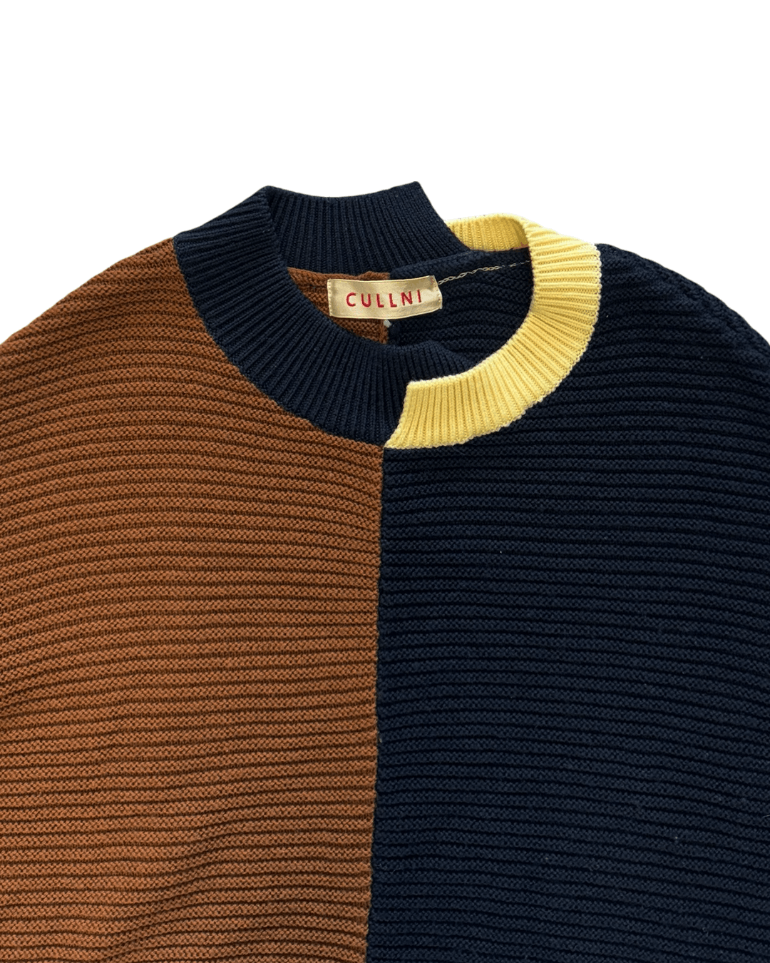 Japanese Brand Cullni AW20 Cutted Multi Color Sweater Size US S / EU 44-46 / 1 - 8 Thumbnail