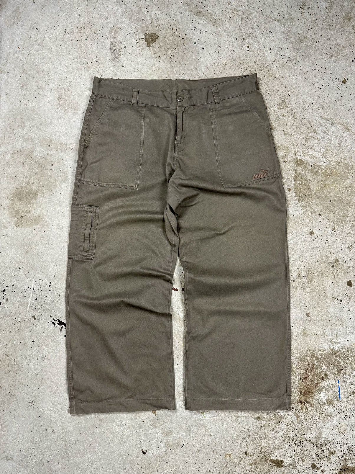 Puma × Vintage Vintage Y2K Puma Baggy Brown Cargo Outdoor Pants Size US 38 / EU 54 - 1 Thumbnail