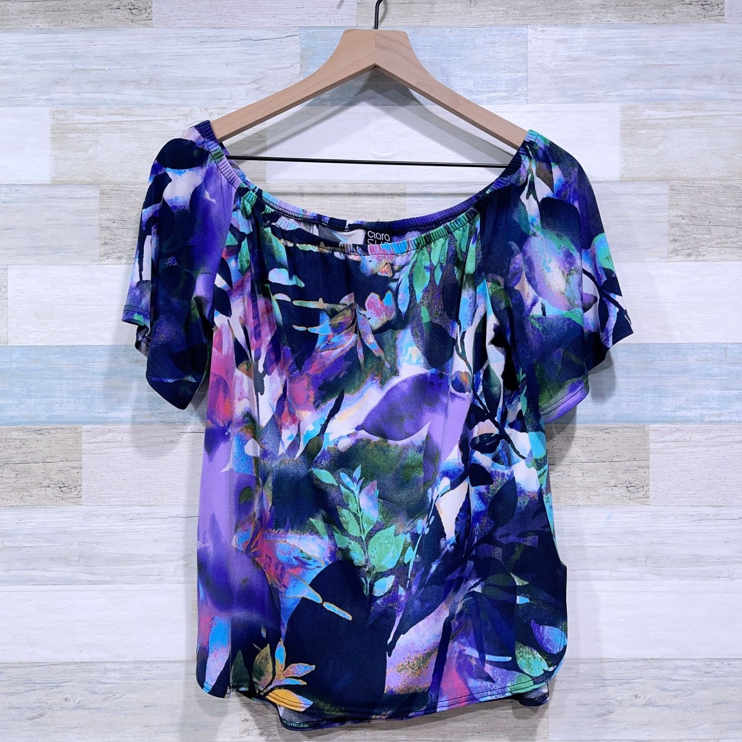 Other Clara Sun Woo Floral Off Shoulder Blouse Purple XS Size XS / US 0-2 / IT 36-38 - 1 Thumbnail