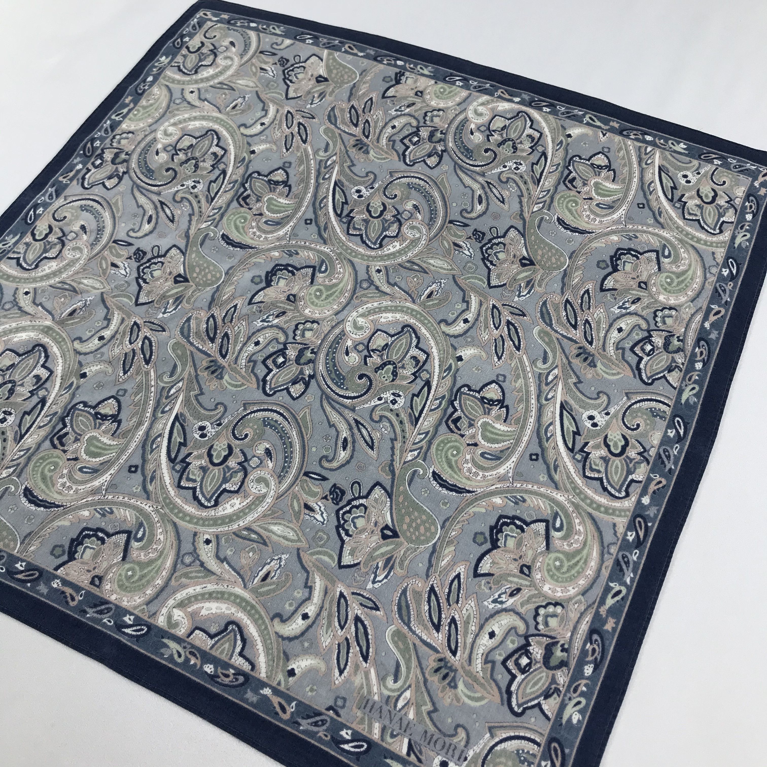 Hanae Mori Hanae Mori Paisley Handkerchief Neckerchief Bandana H1014 Size ONE SIZE - 4 Thumbnail